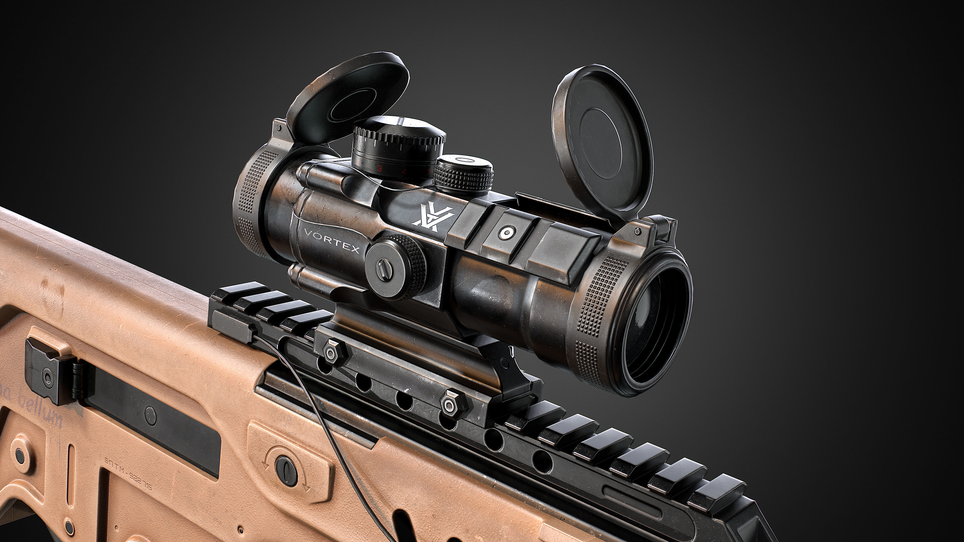 TAR 21 rifle Low-poly 3D model_12