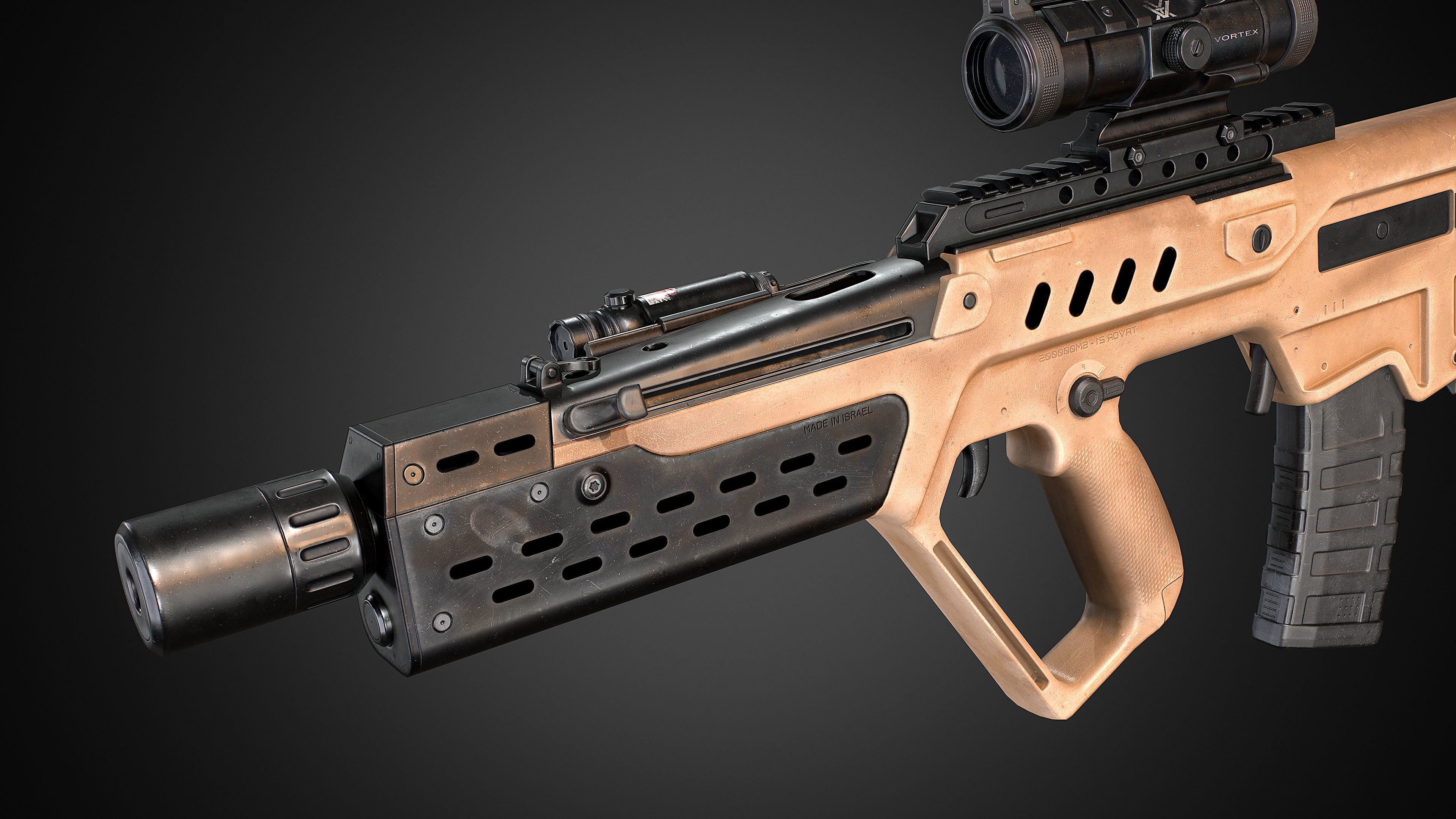 TAR 21 rifle Low-poly 3D model_8