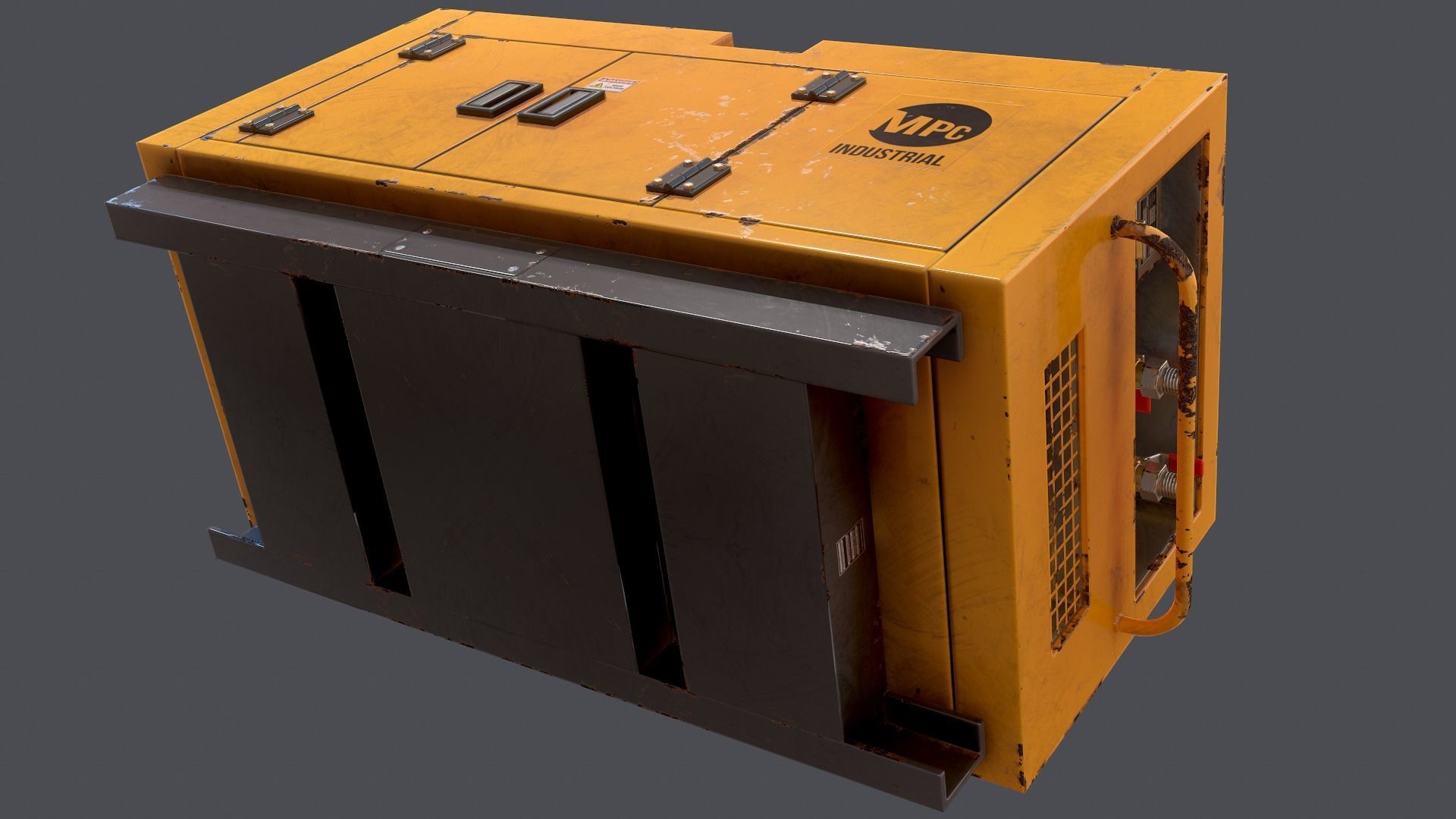Air compressor Low-poly 3D model_7