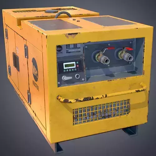 Air compressor Low-poly 3D model