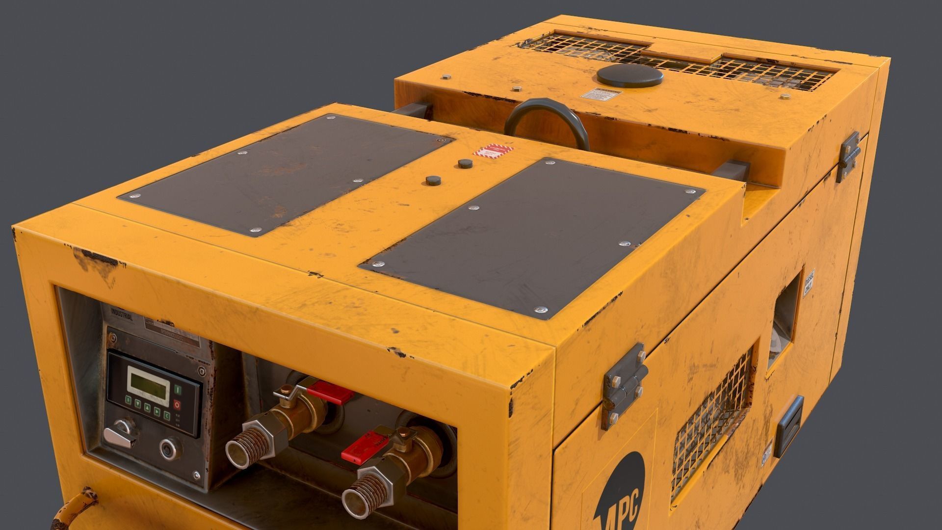 Air compressor Low-poly 3D model_6