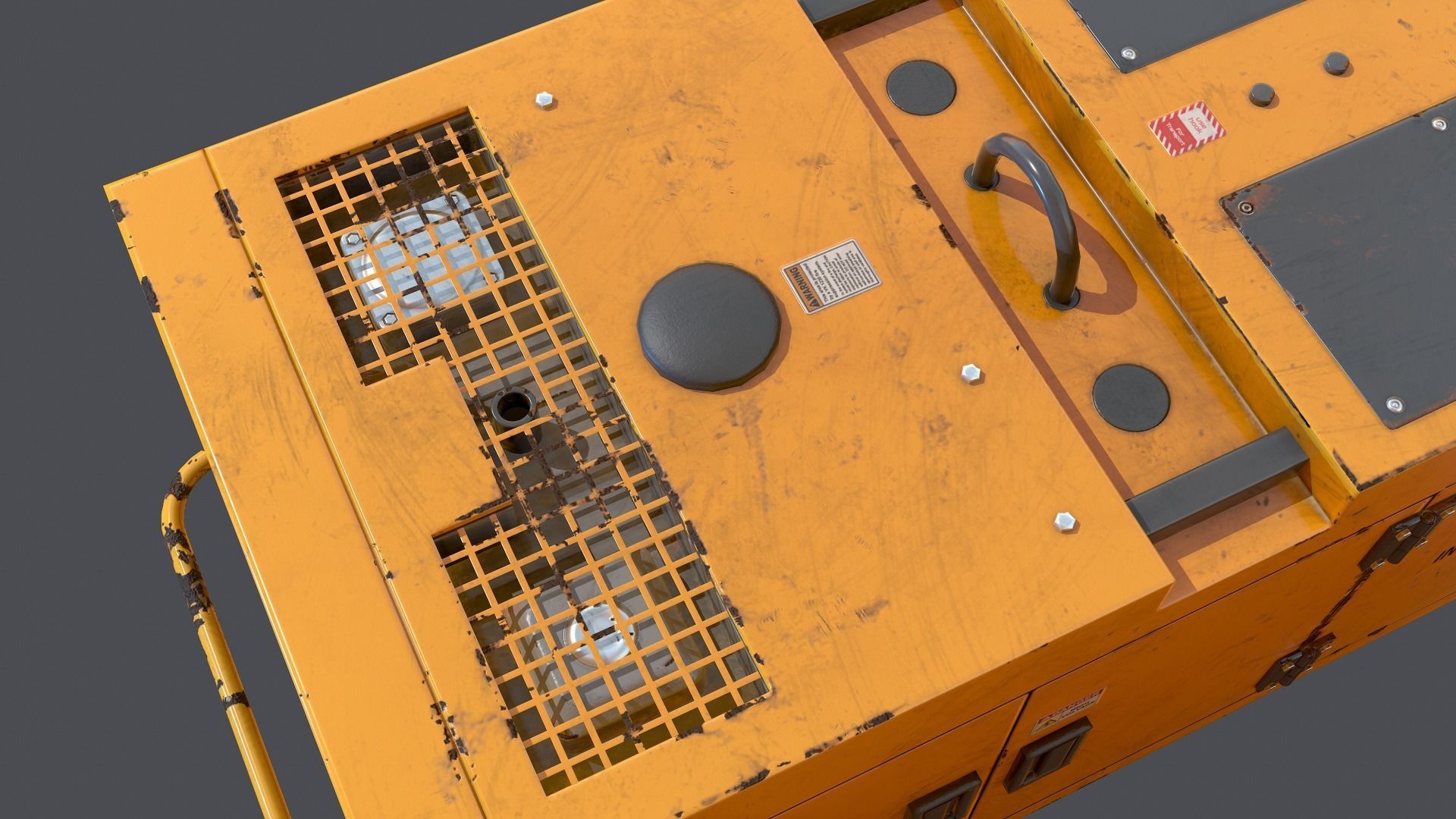 Air compressor Low-poly 3D model_5