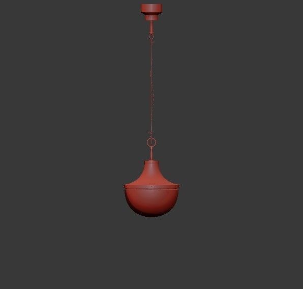 Electric pendant lamp 3D model_1
