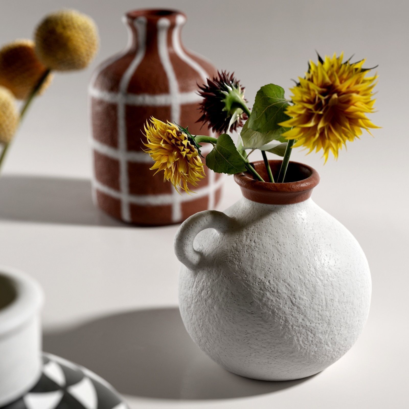 Morocco Vases with Flowers 3D model_1