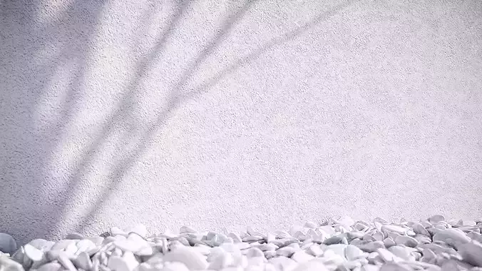 White grainy plaster texture 3D model