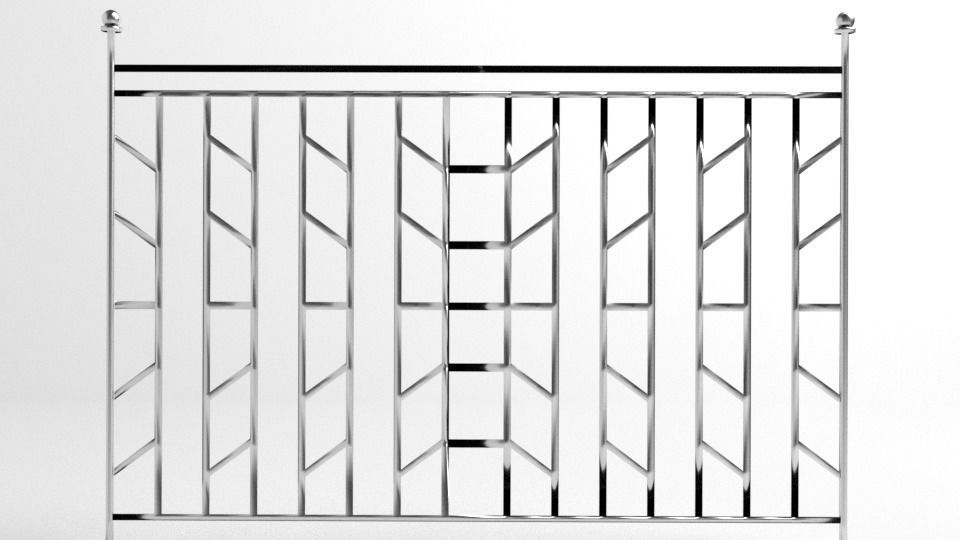 Grill Gate 6 3D model_1
