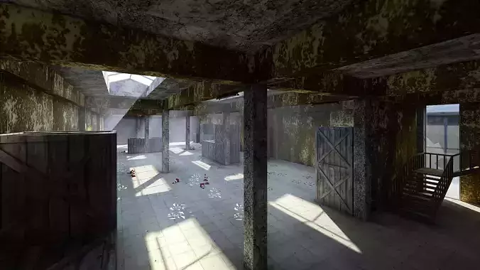 ABANDONED WAREHOUSE- Low-poly Low-poly 3D model