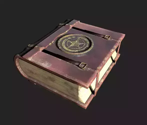 Old Magic Book Low-poly 3D model