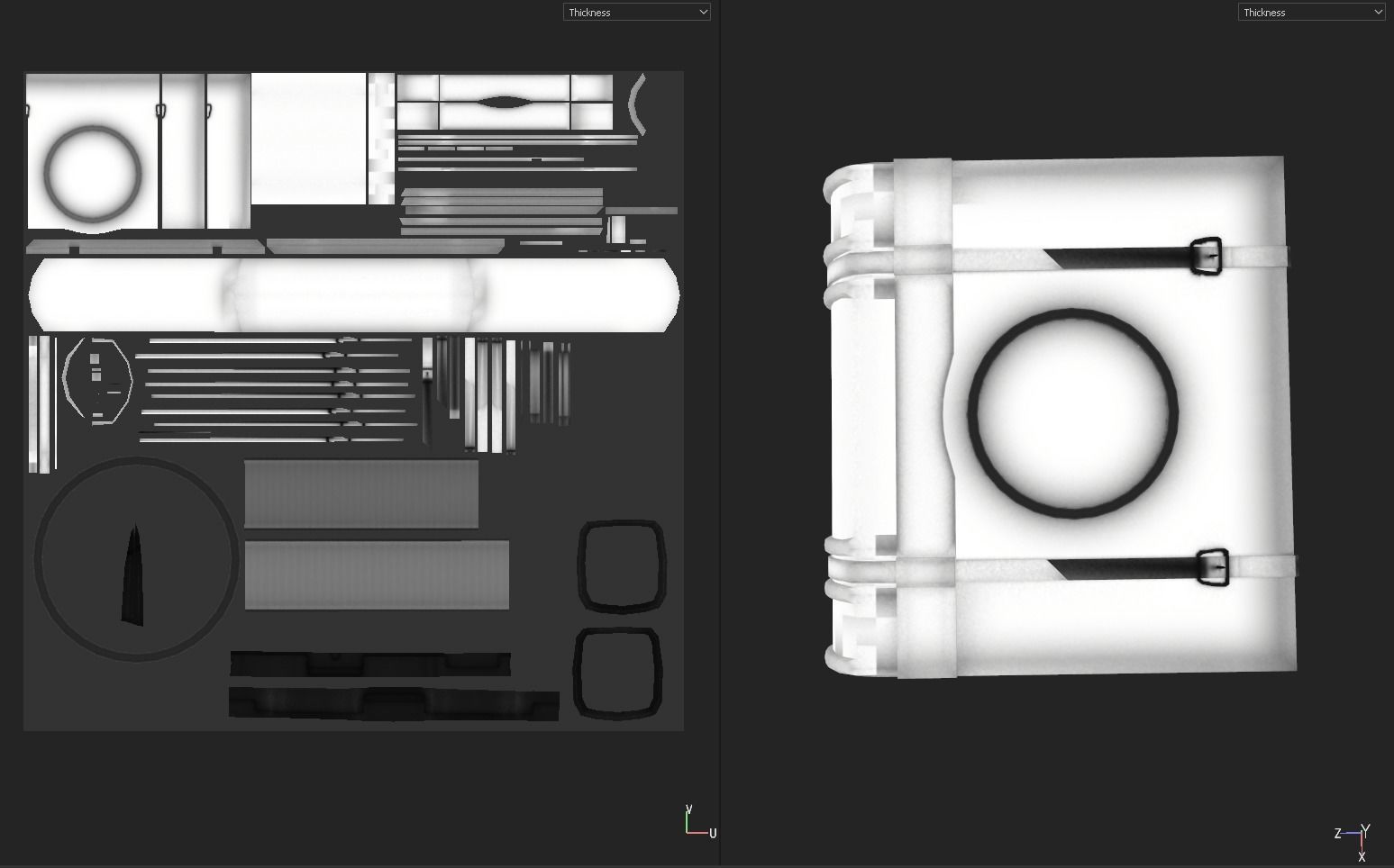 Old Magic Book Low-poly 3D model_13