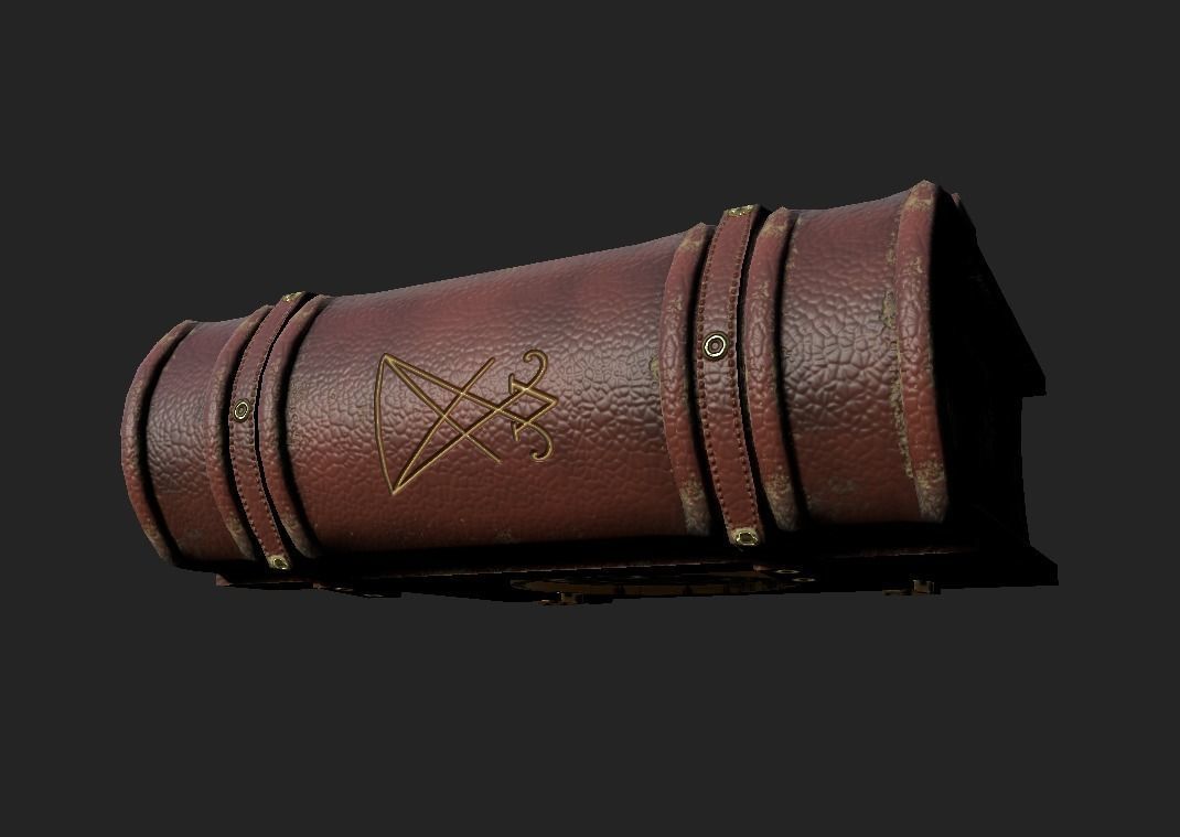 Old Magic Book Low-poly 3D model_2