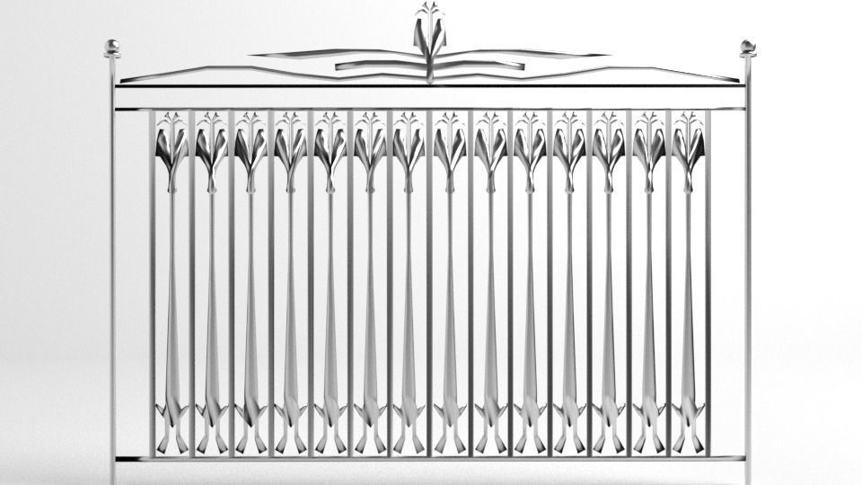 Grill Gate 9 3D model_1