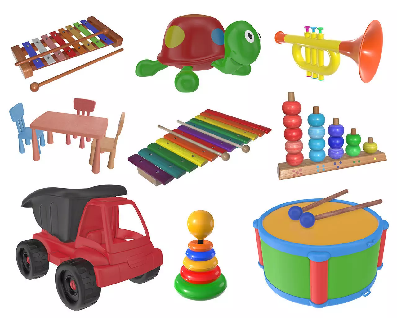 Children toys 04 3D Model Collection_0