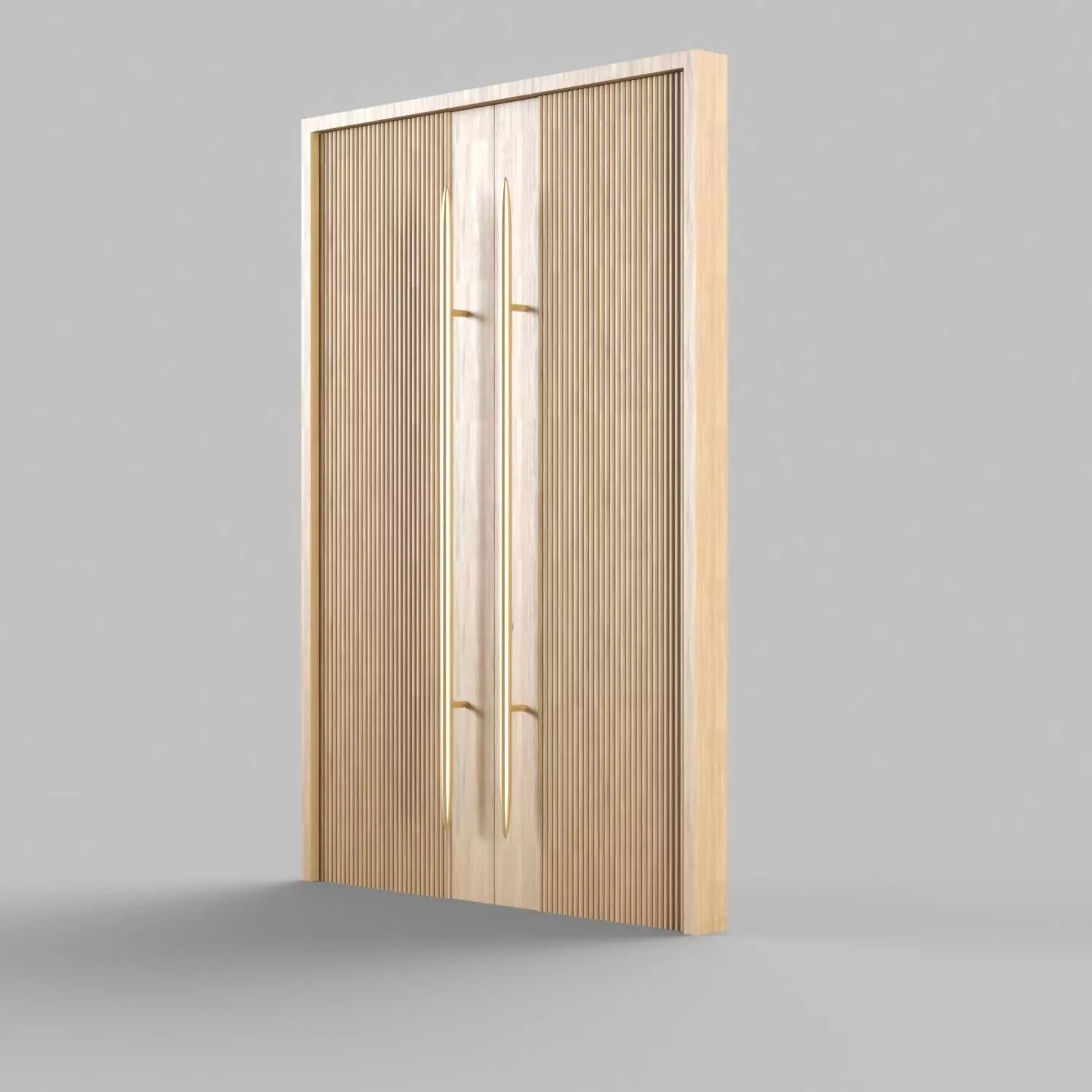 Door design Low-poly 3D model_0