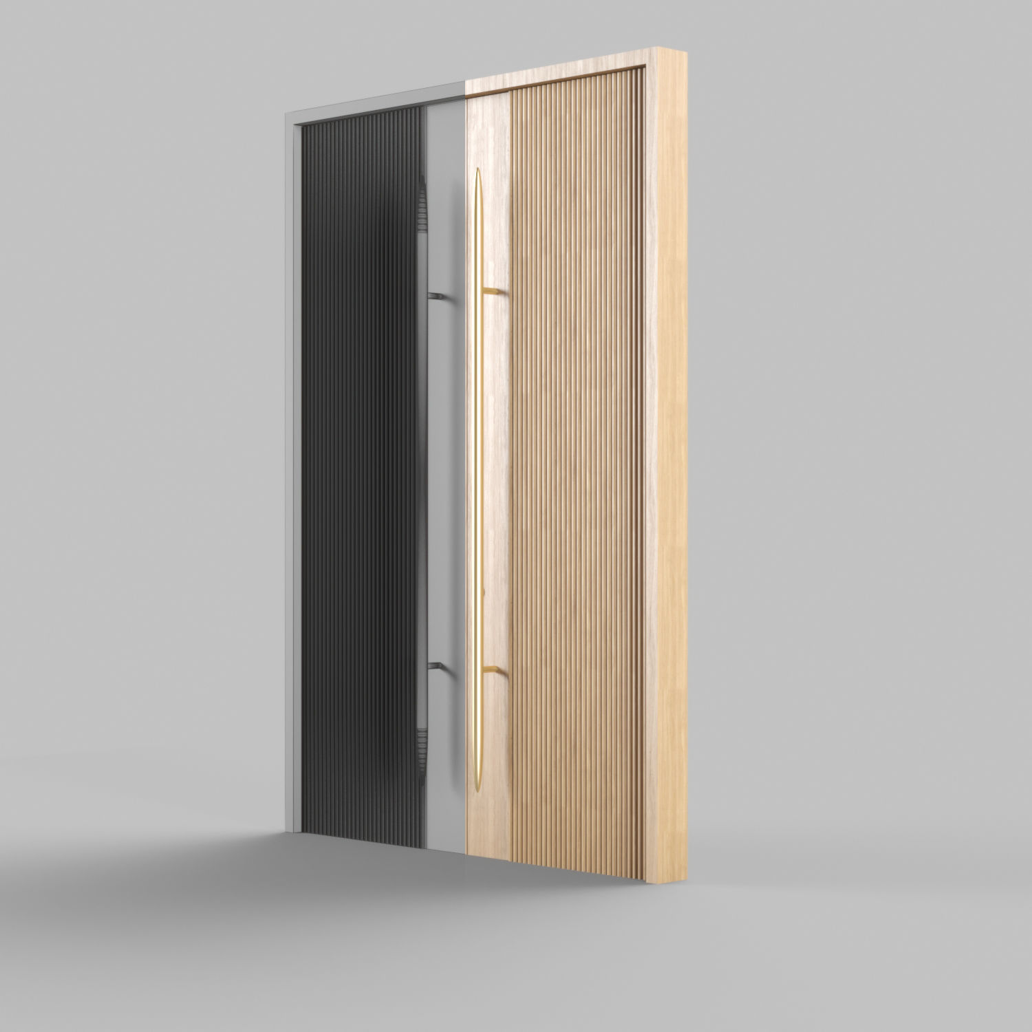 Door design Low-poly 3D model_4