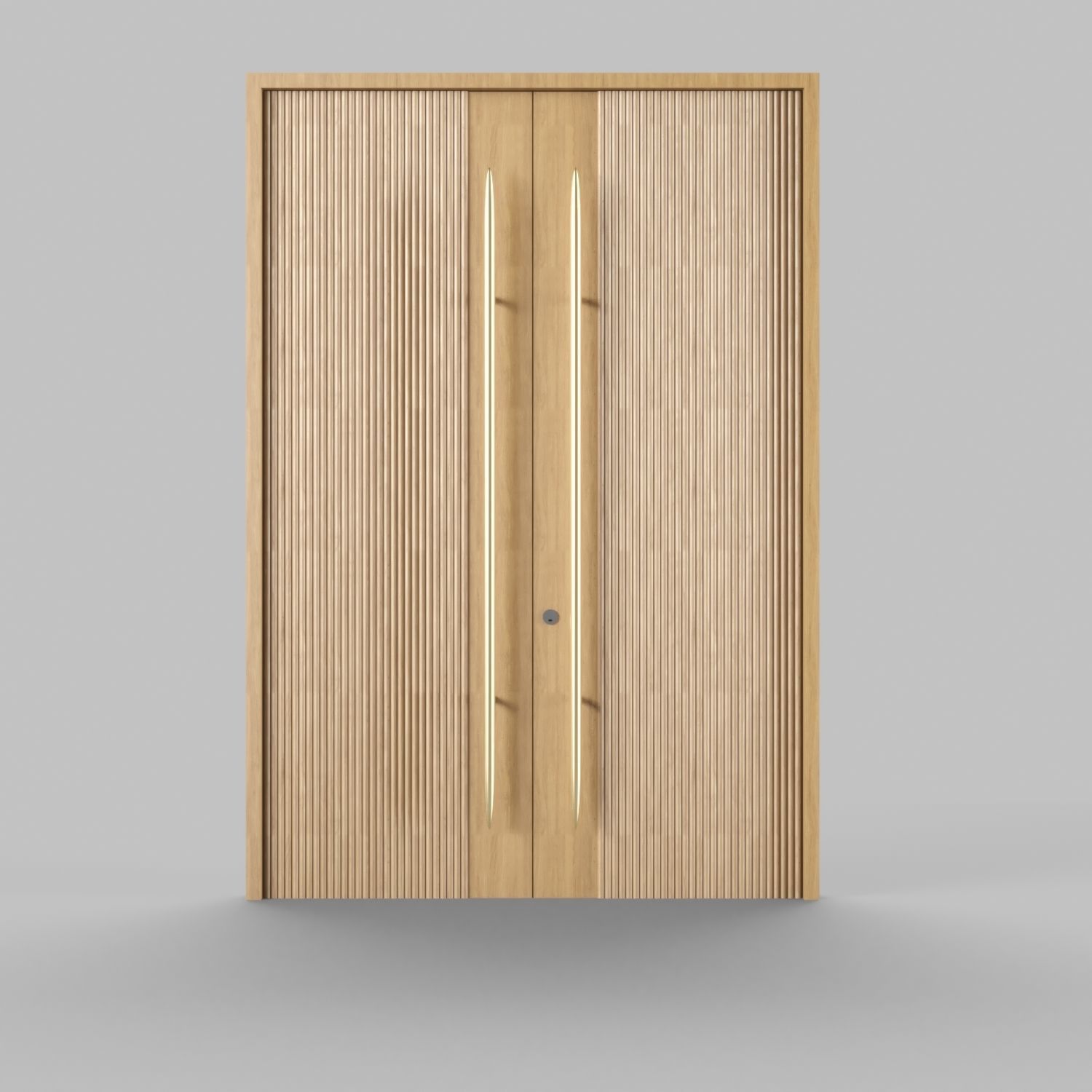 Door design Low-poly 3D model_1