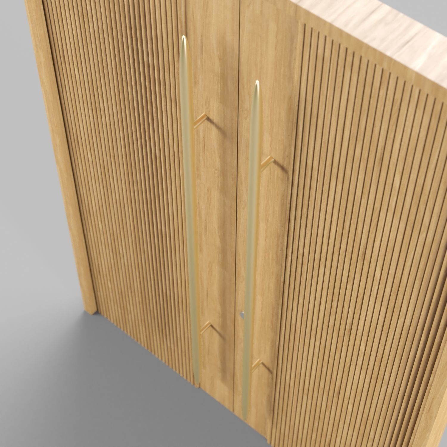 Door design Low-poly 3D model_3
