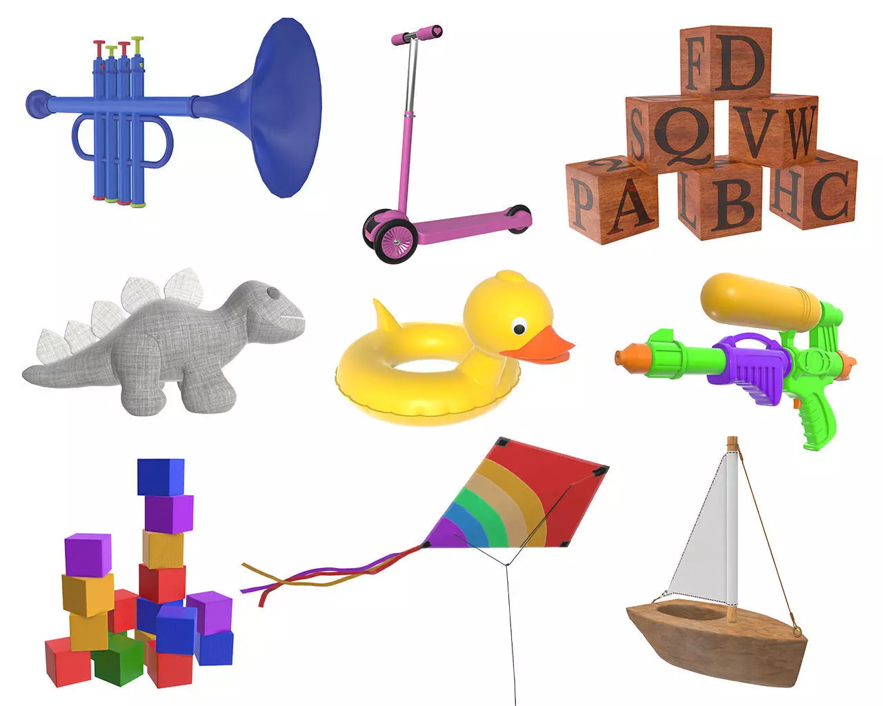 Children toys 05 3D Model Collection_0