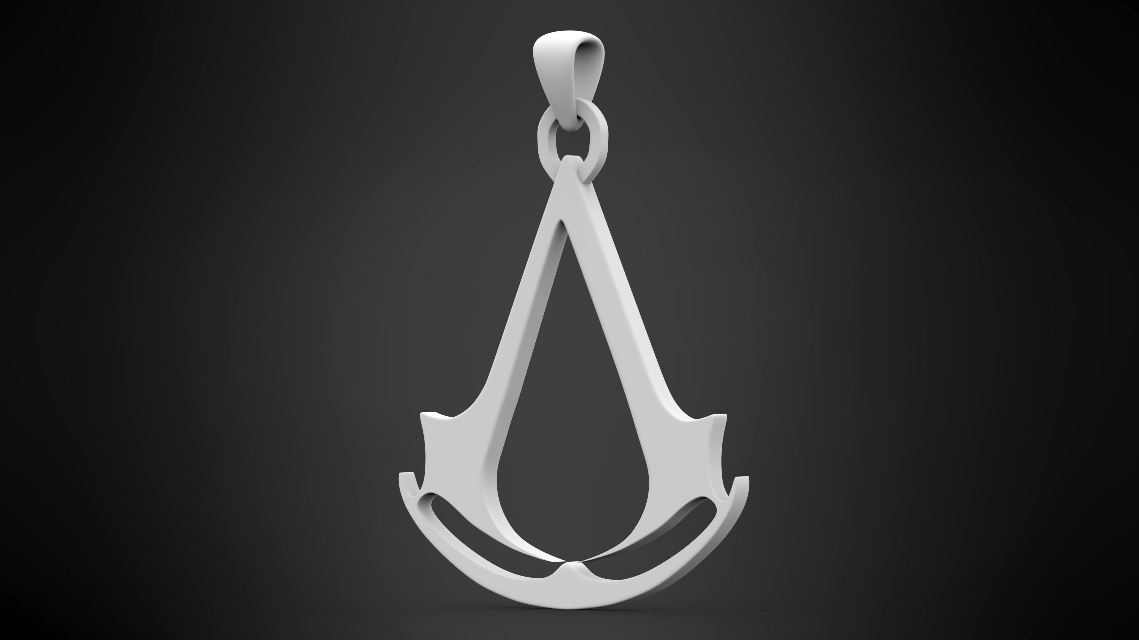Assassins Creed Logo Pendant 3D print model_4