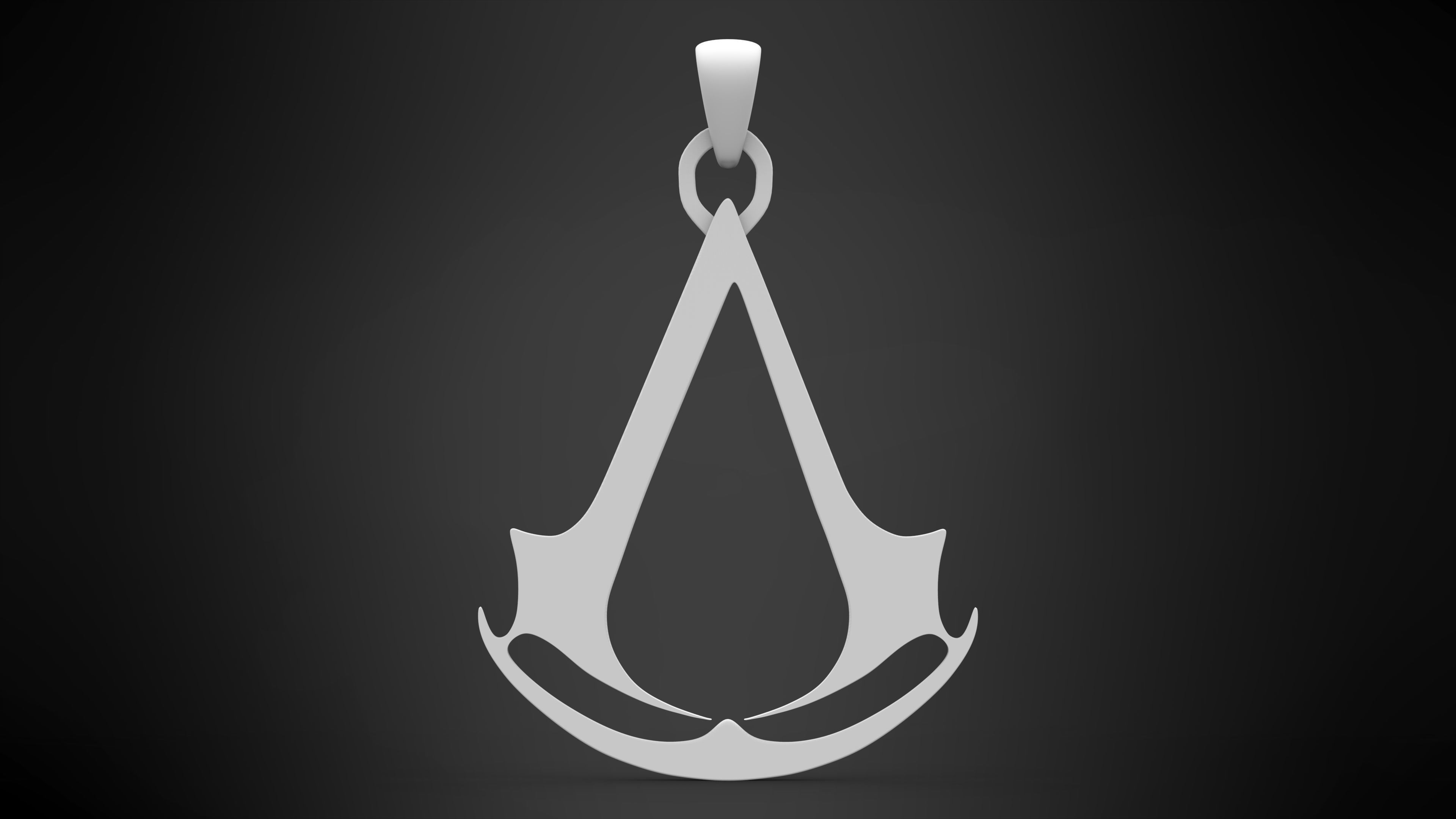 Assassins Creed Logo Pendant 3D print model_7