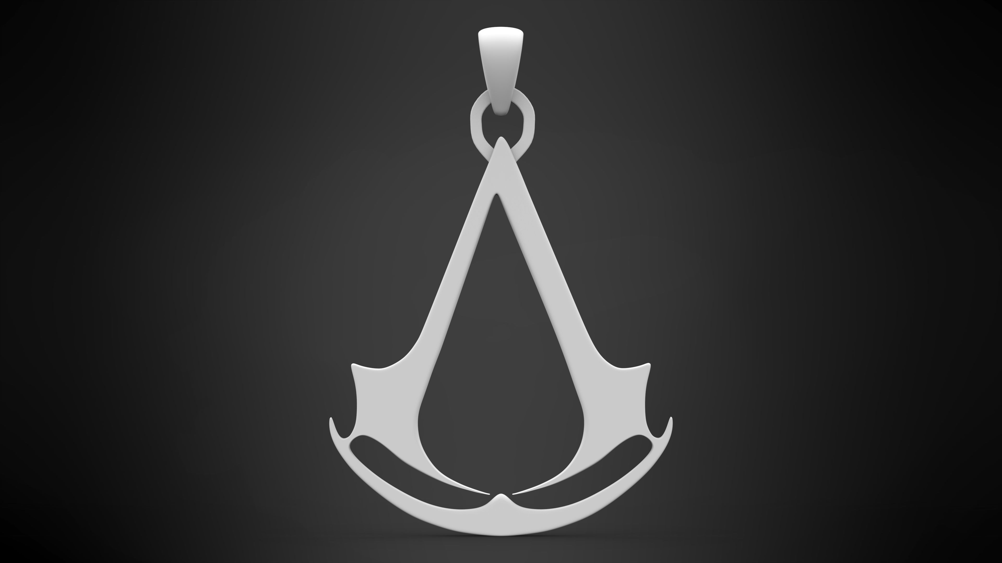 Assassins Creed Logo Pendant 3D print model_5