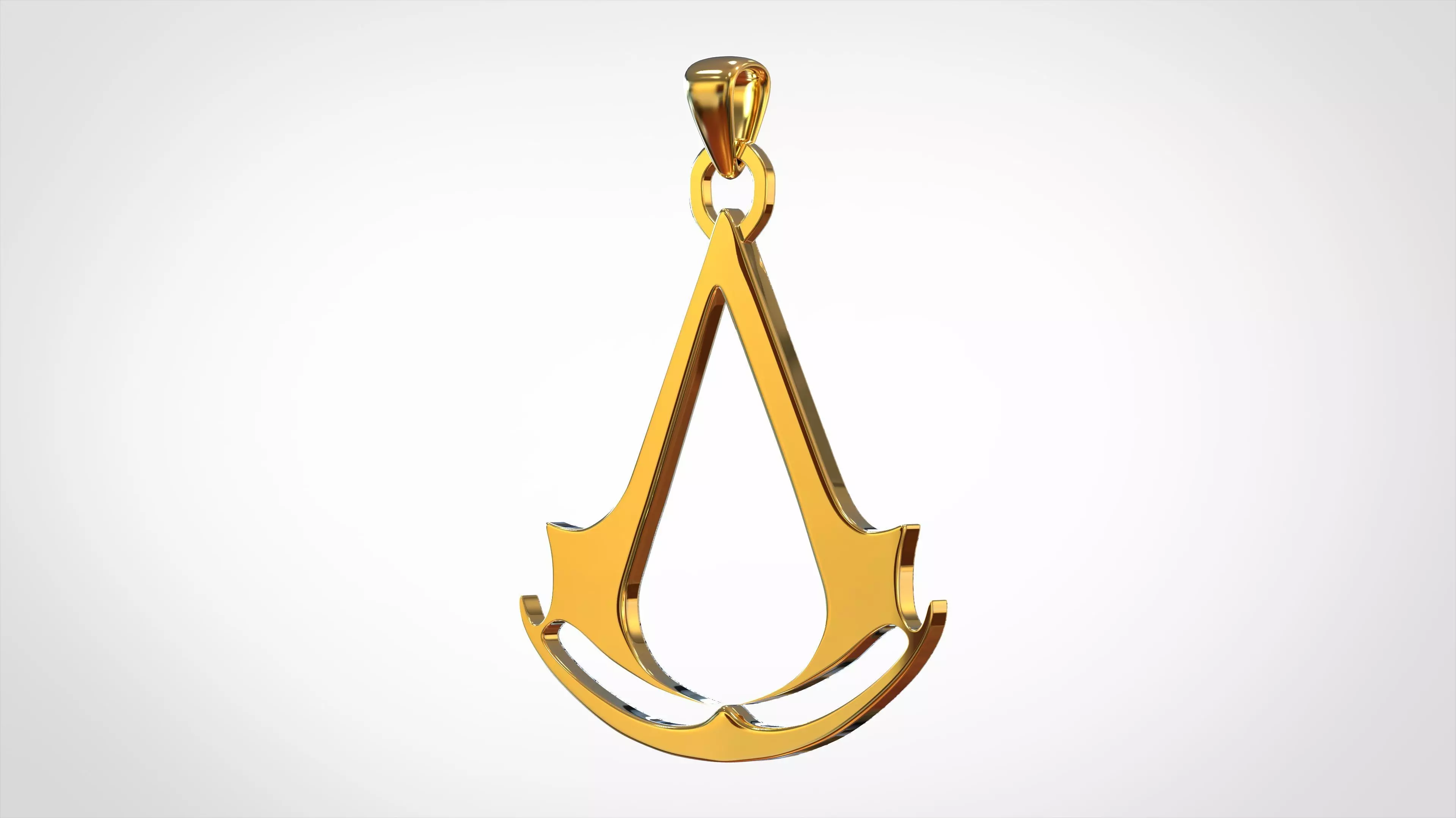 Assassins Creed Logo Pendant 3D print model_0