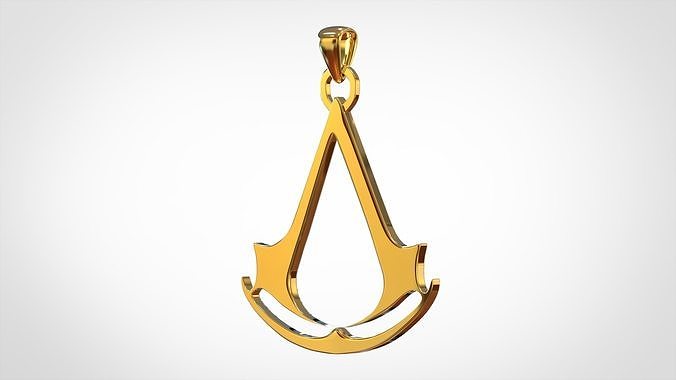 Assassins Creed Logo Pendant 3D print model
