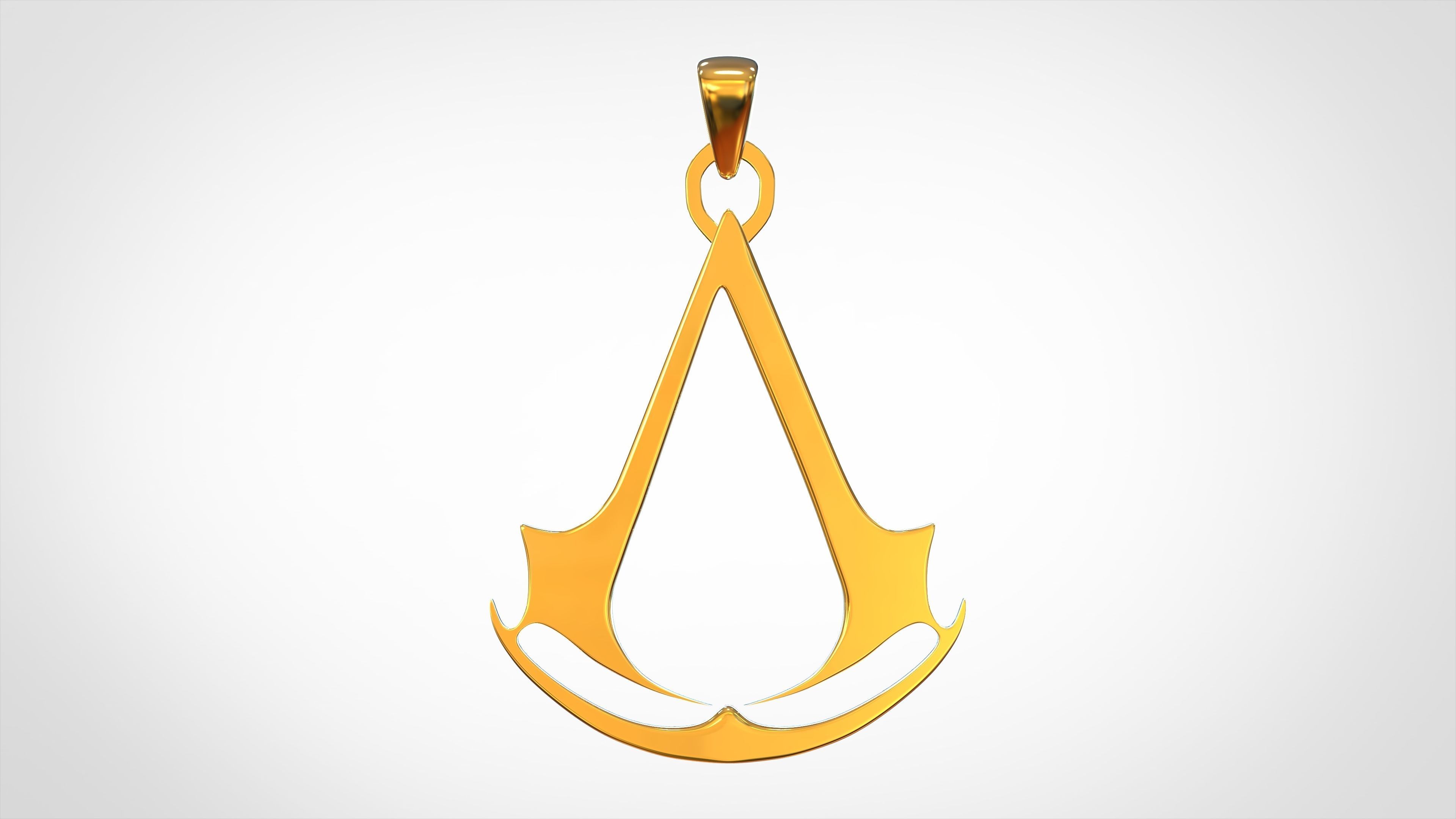Assassins Creed Logo Pendant 3D print model_1