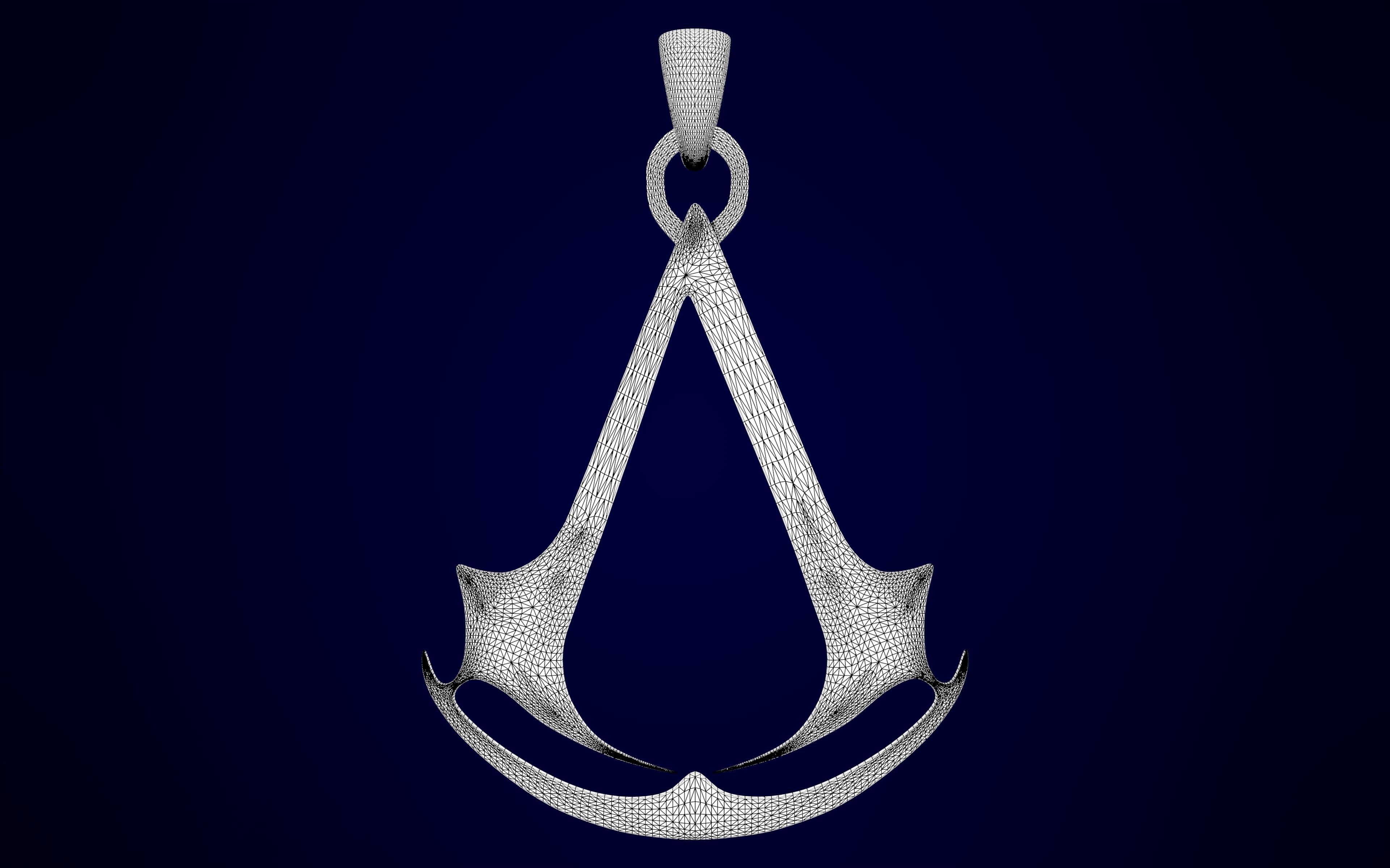 Assassins Creed Logo Pendant 3D print model_9