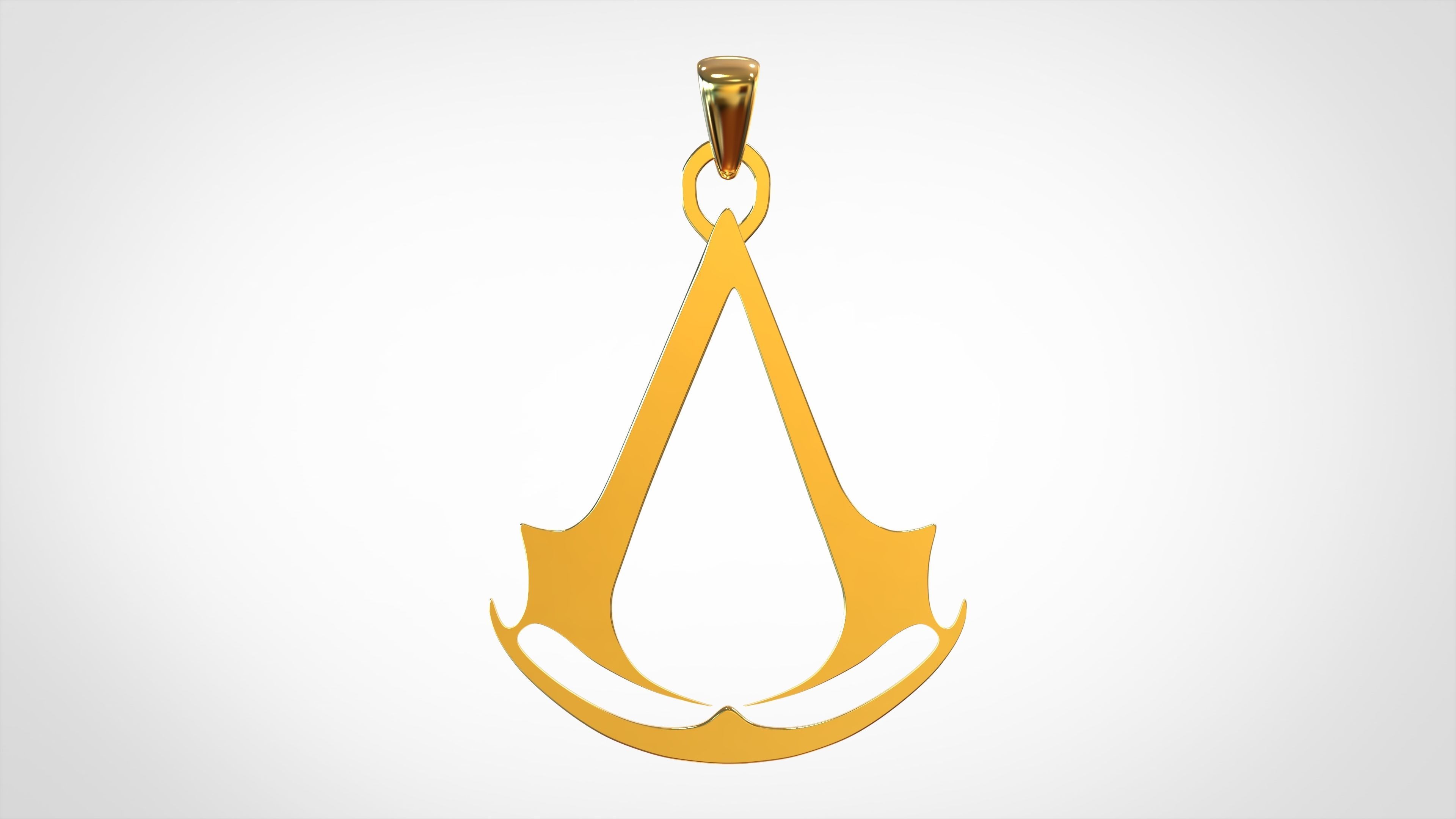 Assassins Creed Logo Pendant 3D print model_3
