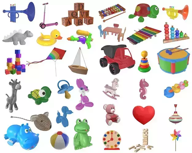 Children toys L01 pack 36 models 3D Model Collection