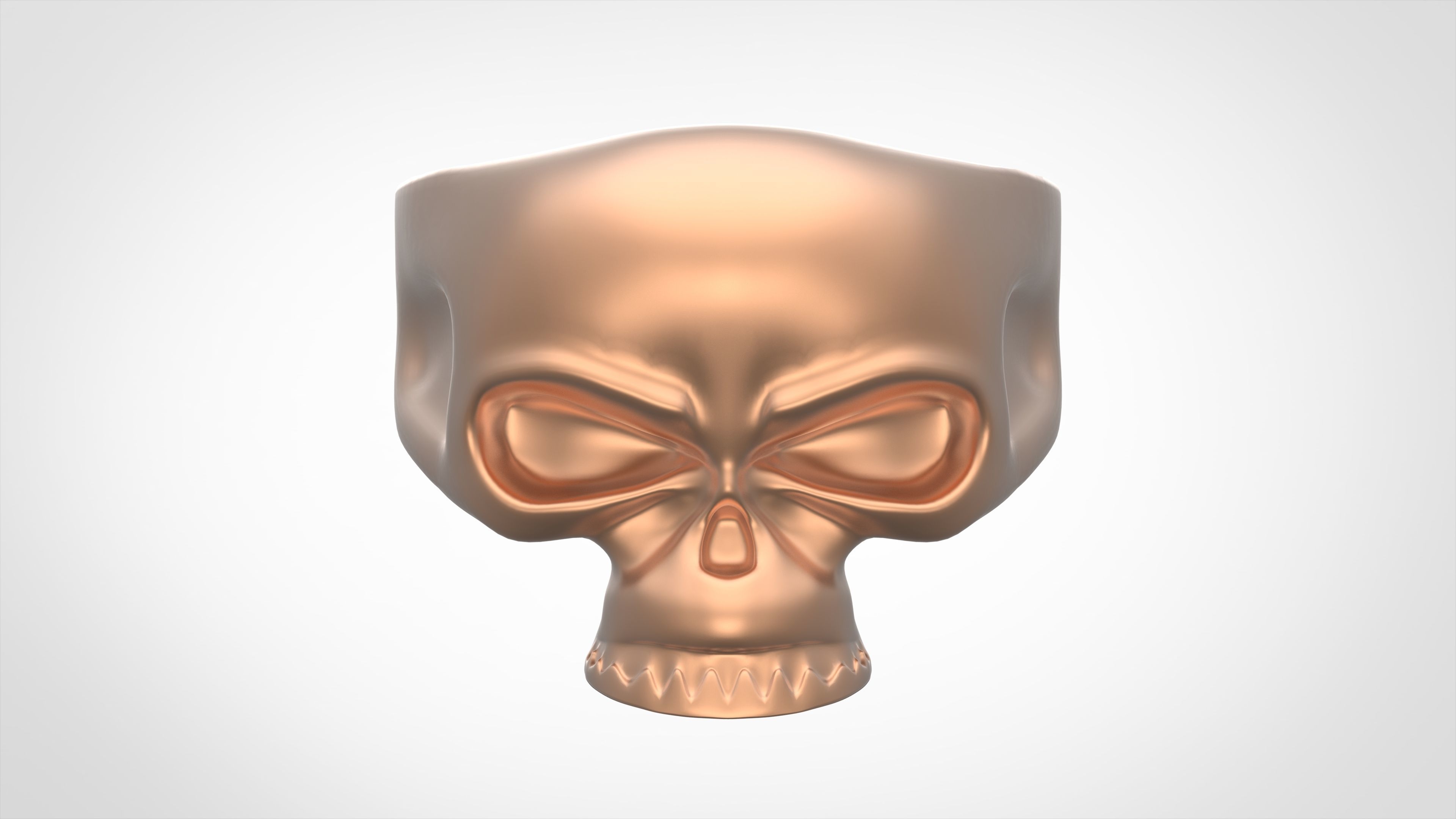 Skull Ring 3D print model_1