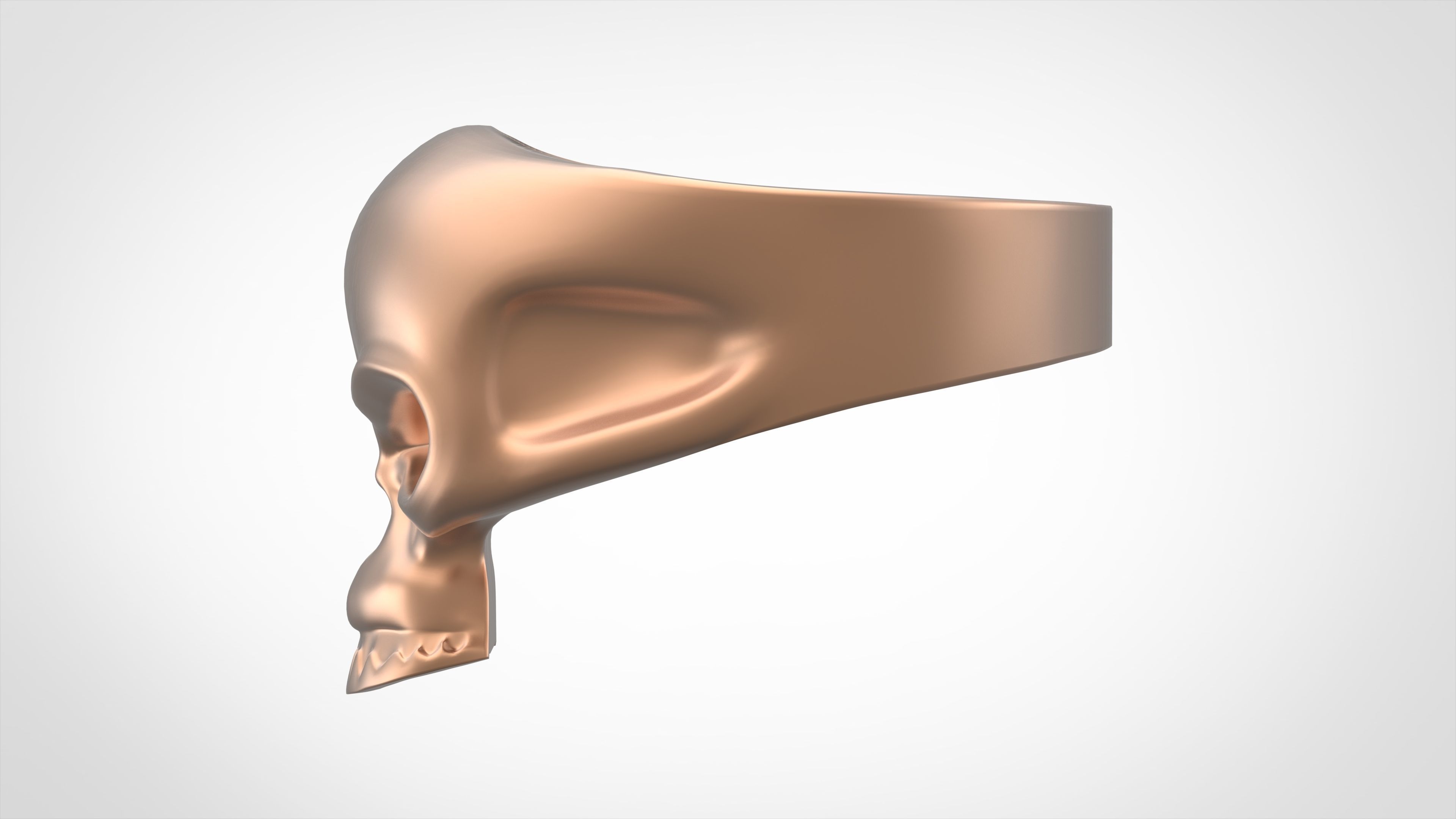 Skull Ring 3D print model_2