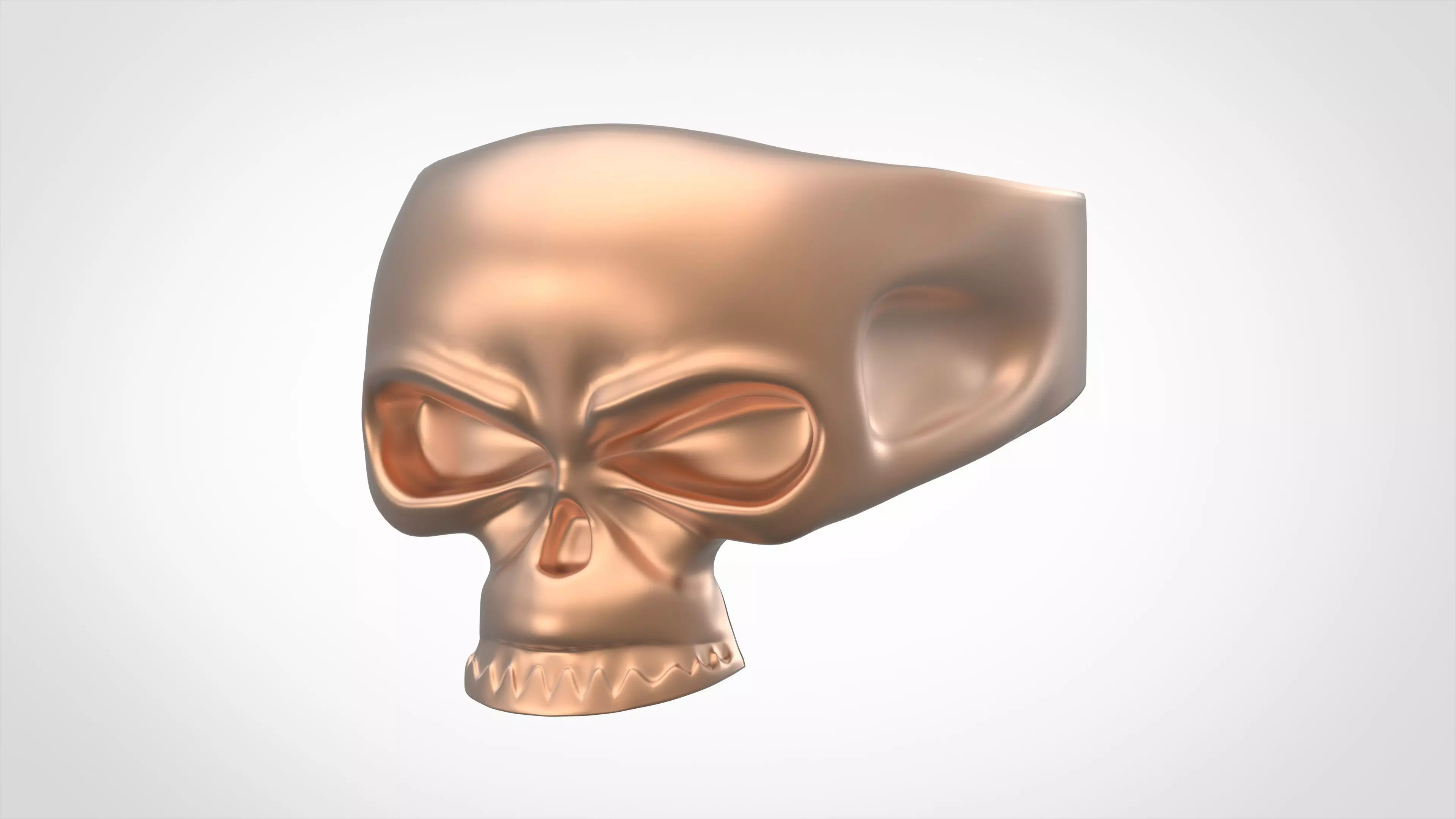 Skull Ring 3D print model_0