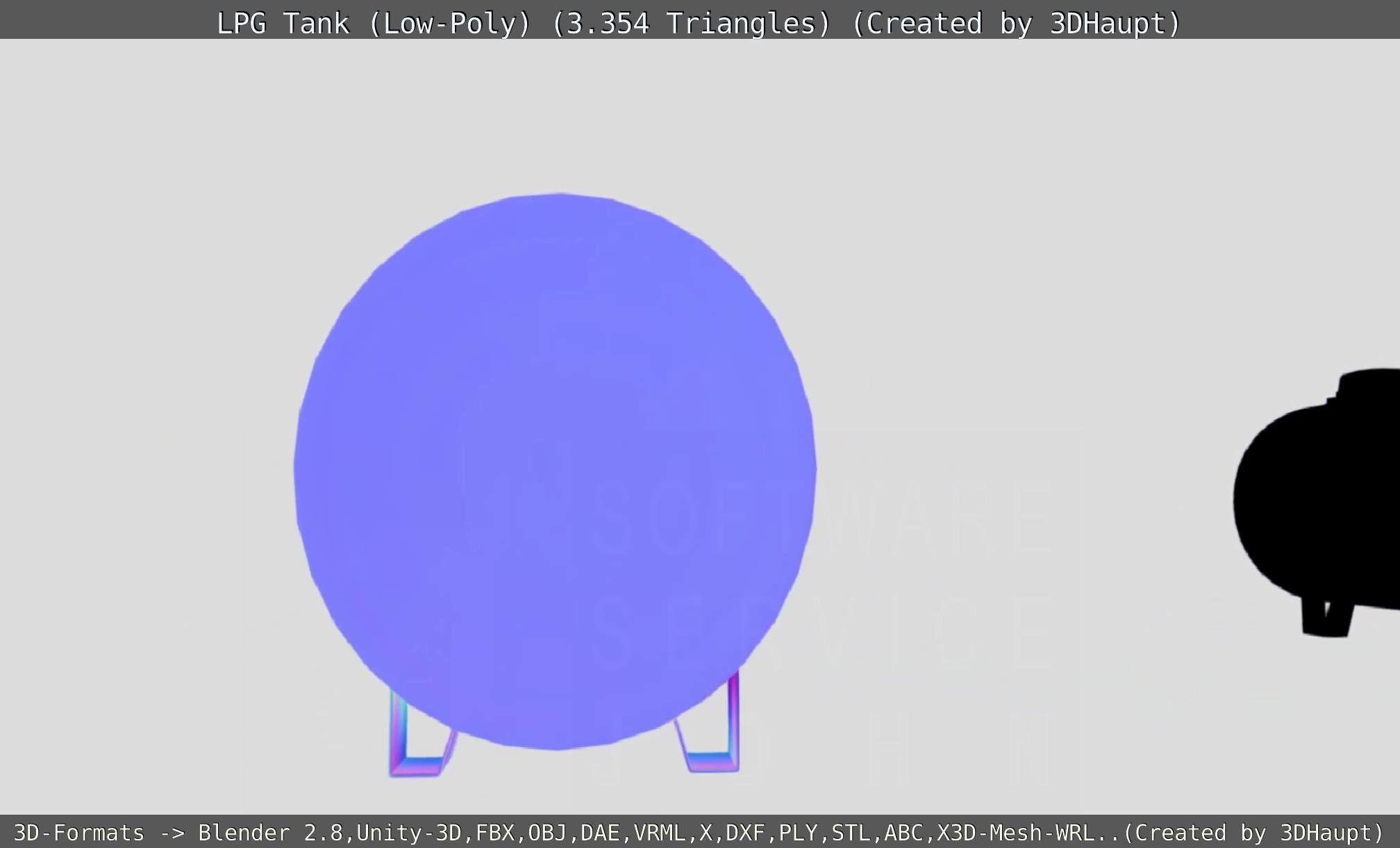 LPG Liquefied Petroleum Gas Tank Low-Poly Low-poly 3D model_112