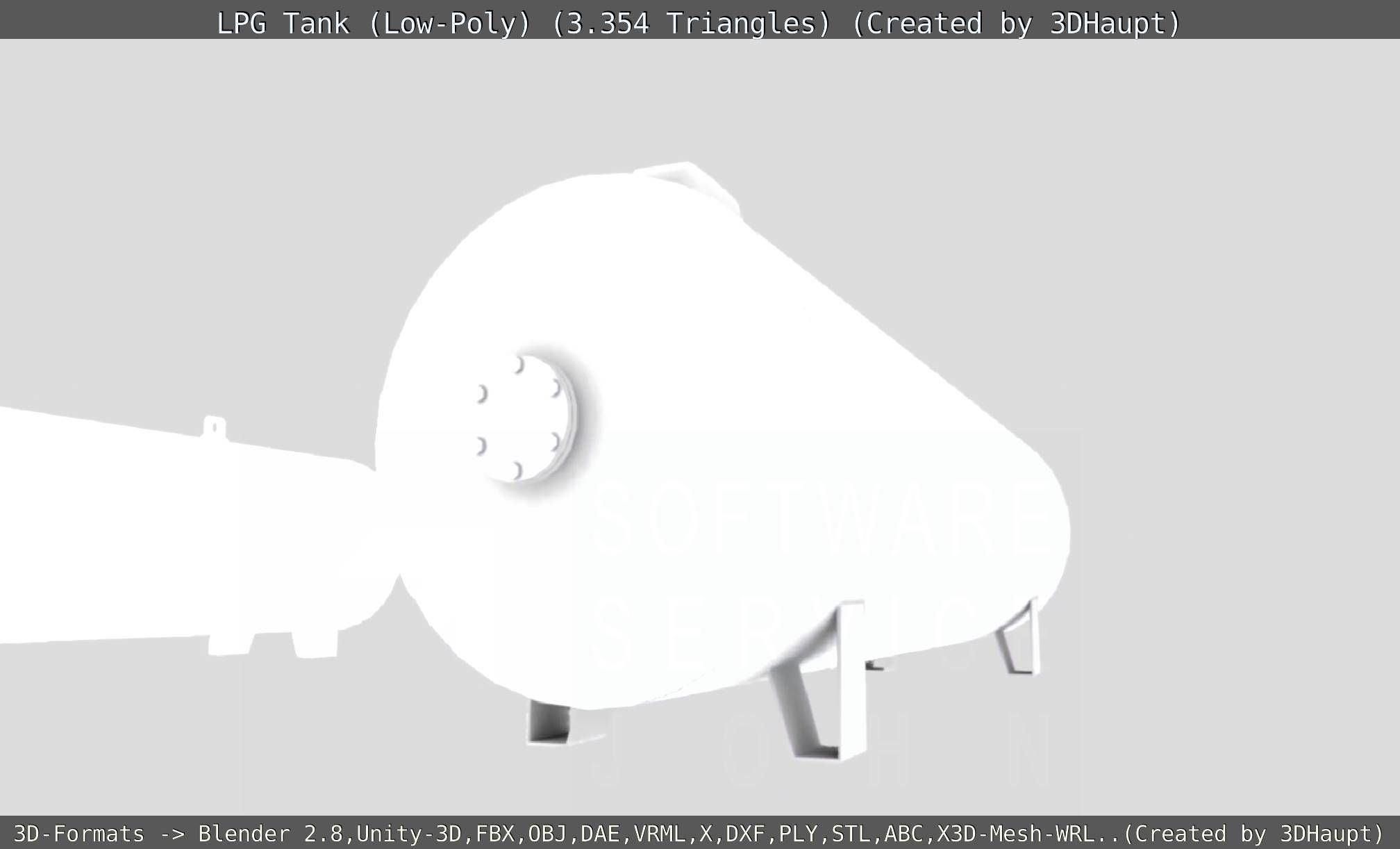 LPG Liquefied Petroleum Gas Tank Low-Poly Low-poly 3D model_117