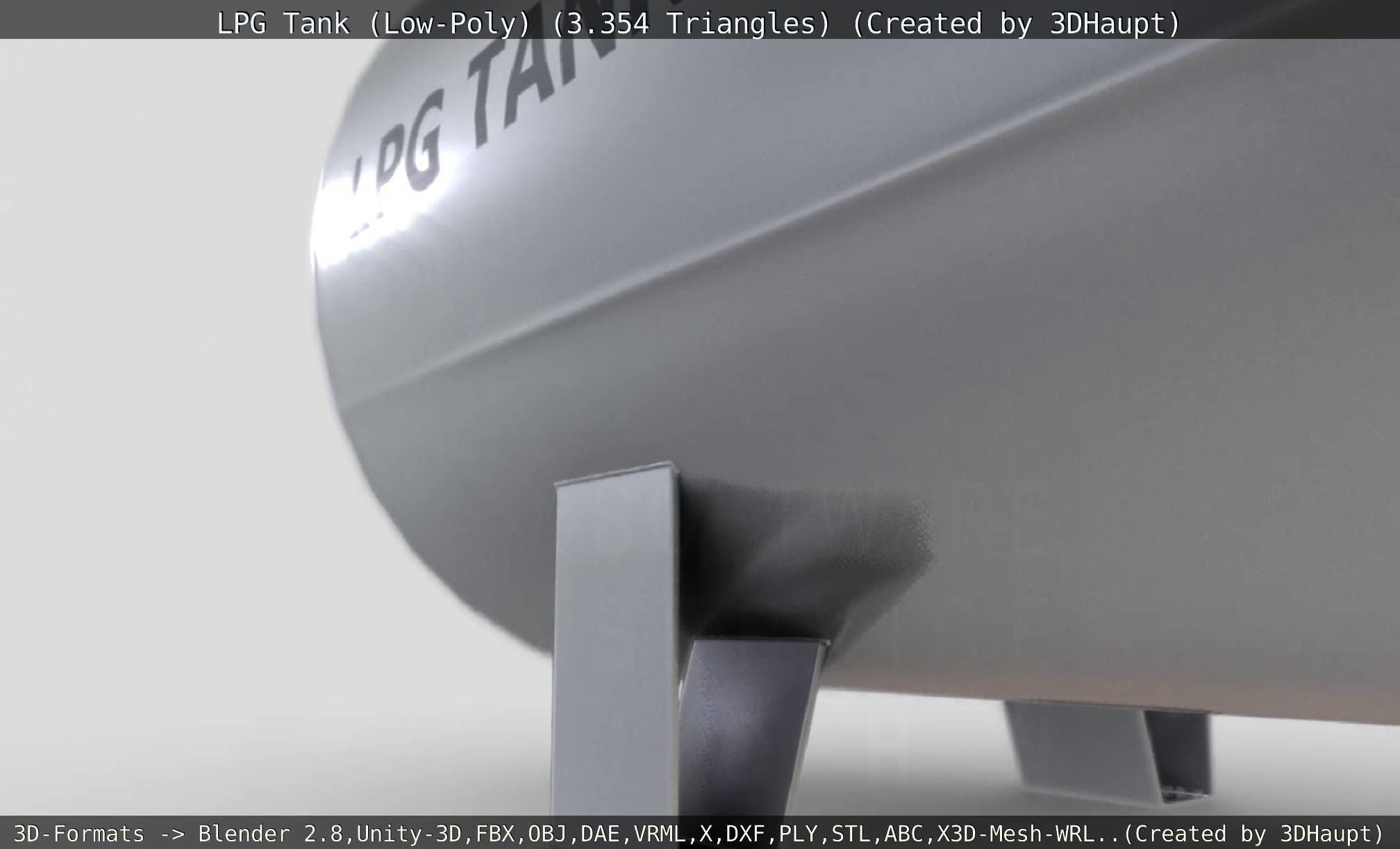 LPG Liquefied Petroleum Gas Tank Low-Poly Low-poly 3D model_55