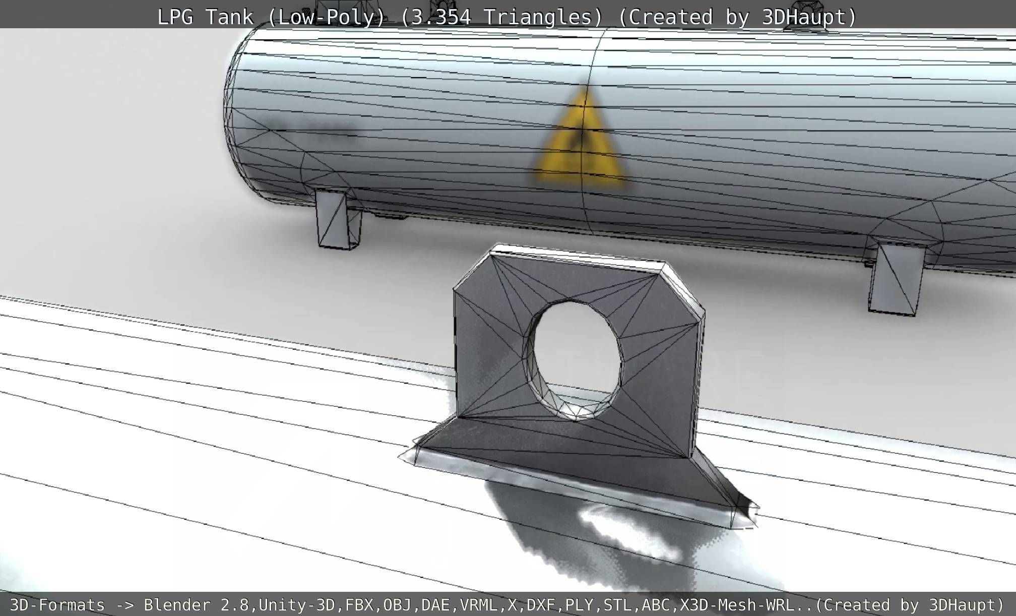 LPG Liquefied Petroleum Gas Tank Low-Poly Low-poly 3D model_60