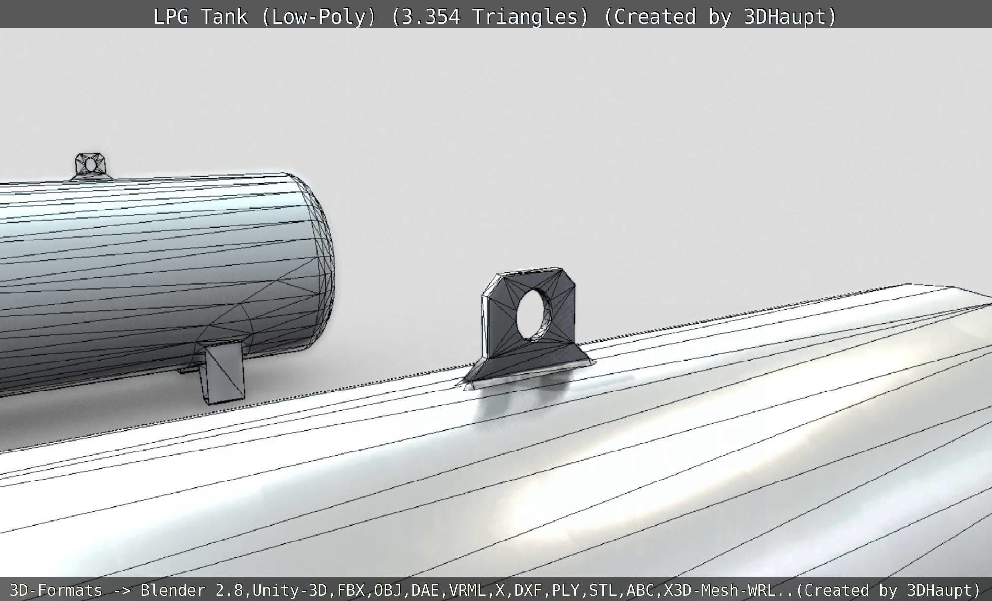 LPG Liquefied Petroleum Gas Tank Low-Poly Low-poly 3D model_63