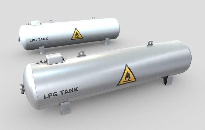 LPG  Liquefied Petroleum Gas Tank Low-Poly  Low-poly 3D model