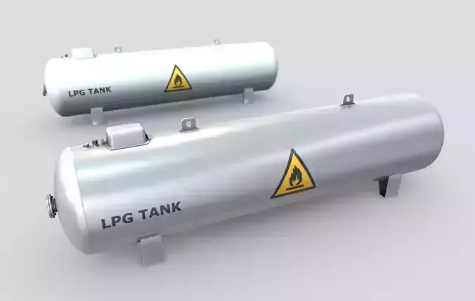 LPG  Liquefied Petroleum Gas Tank Low-Poly  Low-poly 3D model