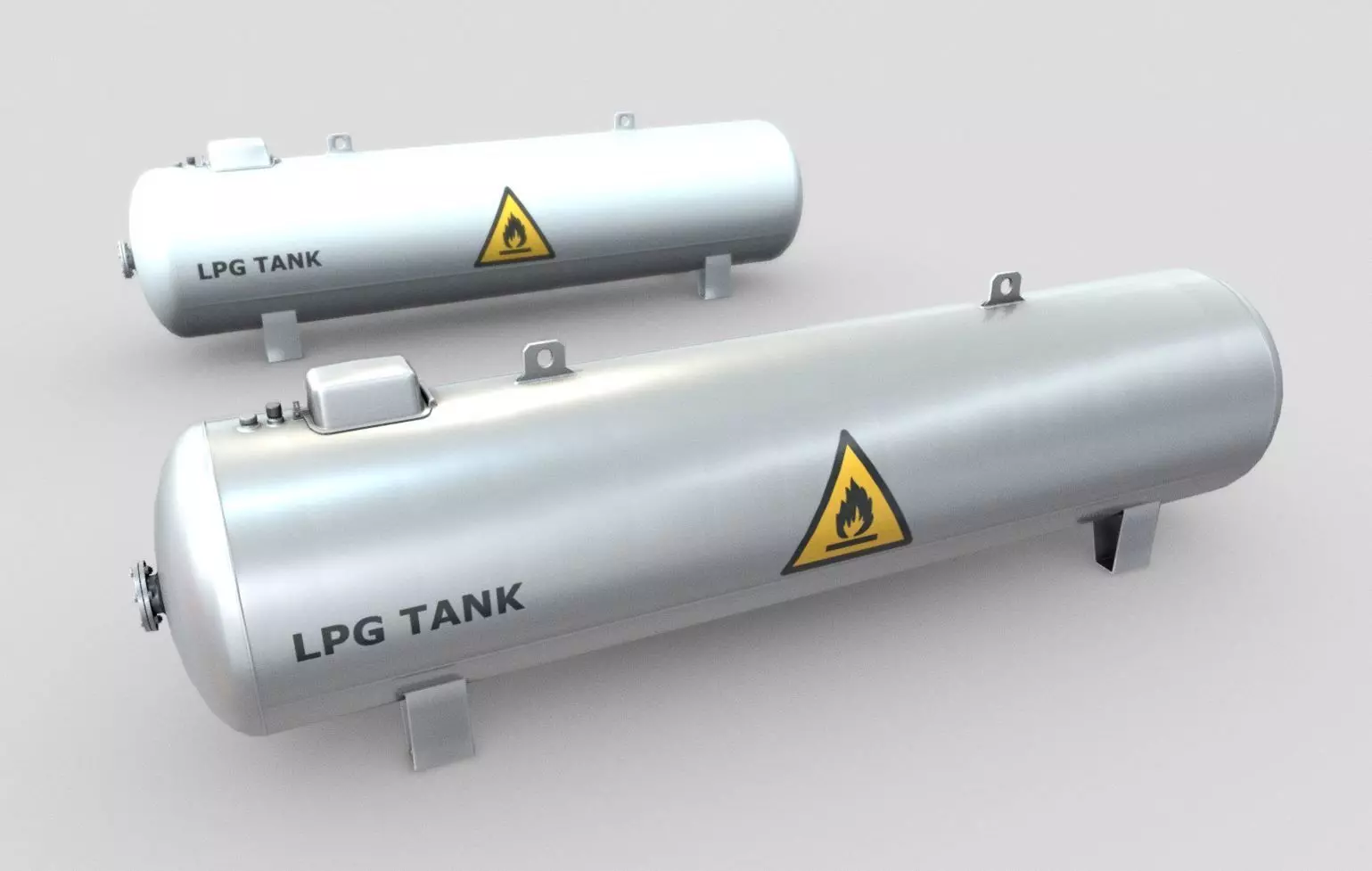 LPG Liquefied Petroleum Gas Tank Low-Poly Low-poly 3D model_0