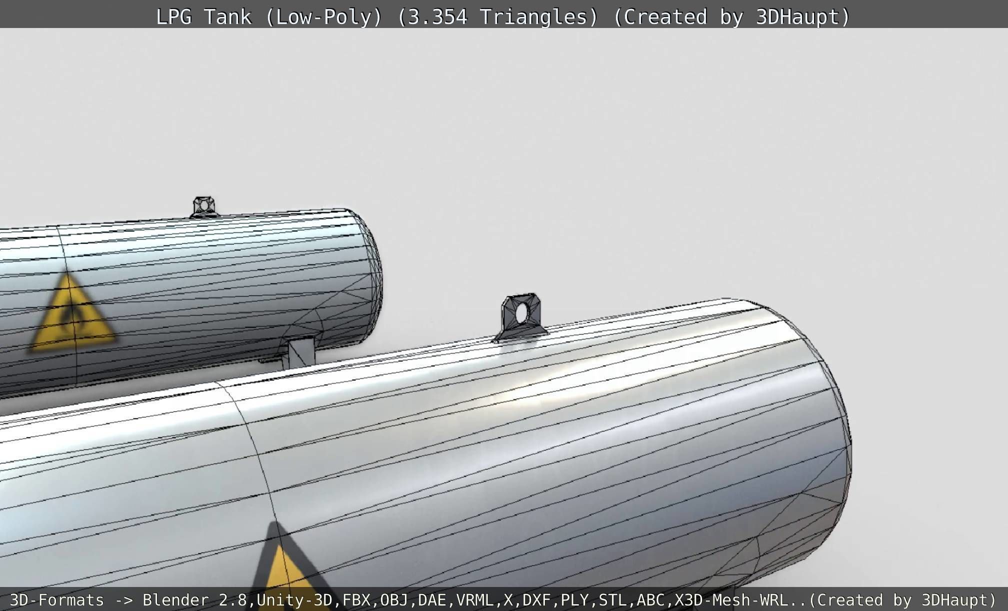 LPG Liquefied Petroleum Gas Tank Low-Poly Low-poly 3D model_92