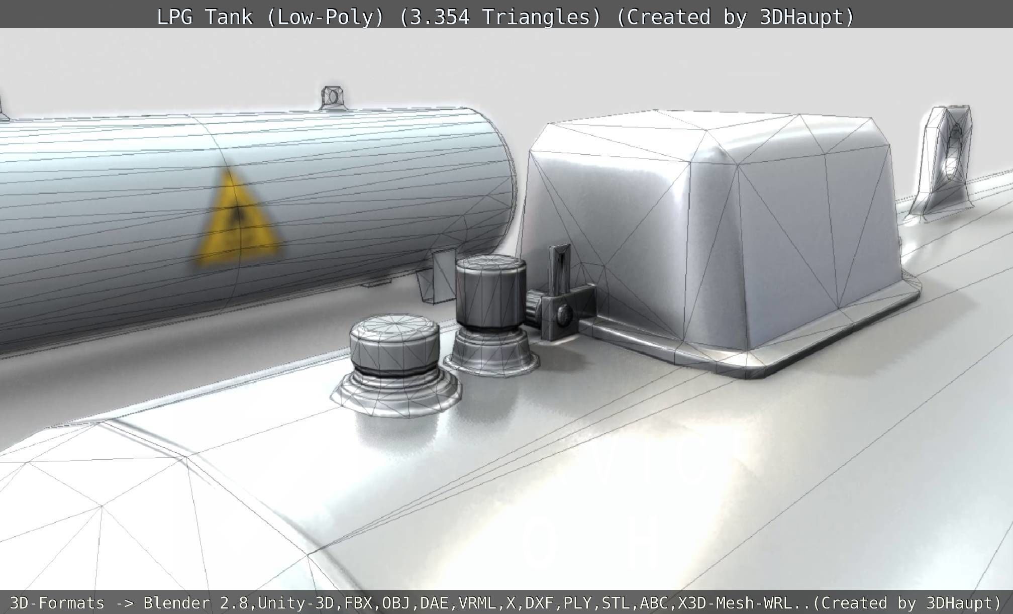LPG Liquefied Petroleum Gas Tank Low-Poly Low-poly 3D model_76