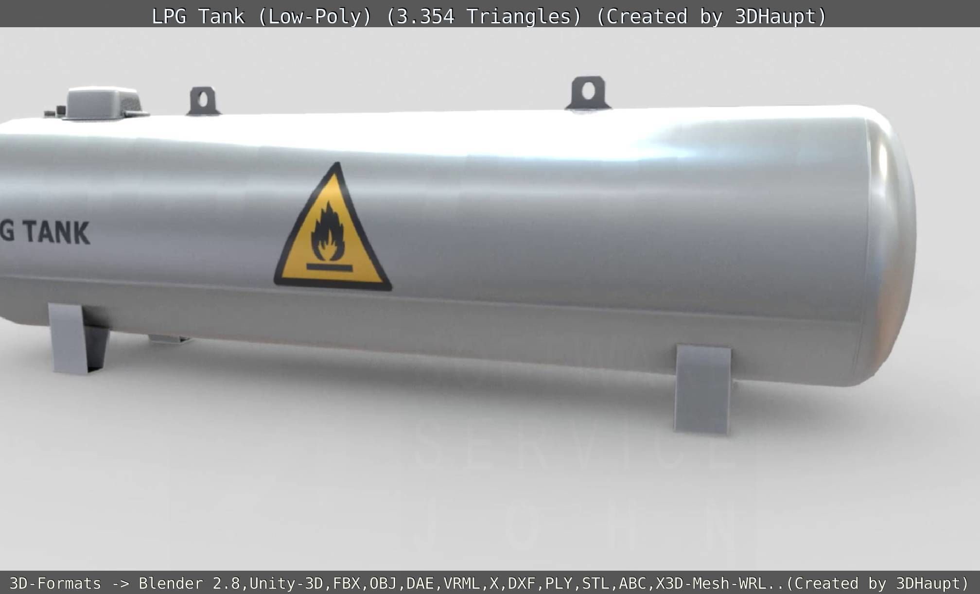 LPG Liquefied Petroleum Gas Tank Low-Poly Low-poly 3D model_74