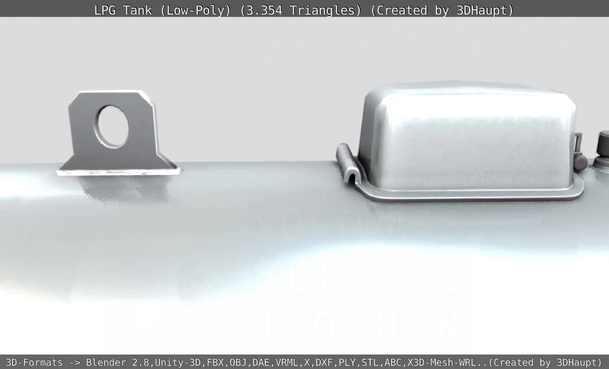 LPG Liquefied Petroleum Gas Tank Low-Poly Low-poly 3D model_41