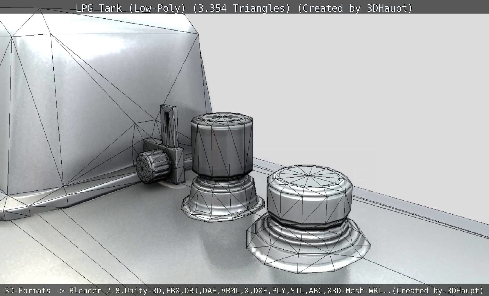 LPG Liquefied Petroleum Gas Tank Low-Poly Low-poly 3D model_69