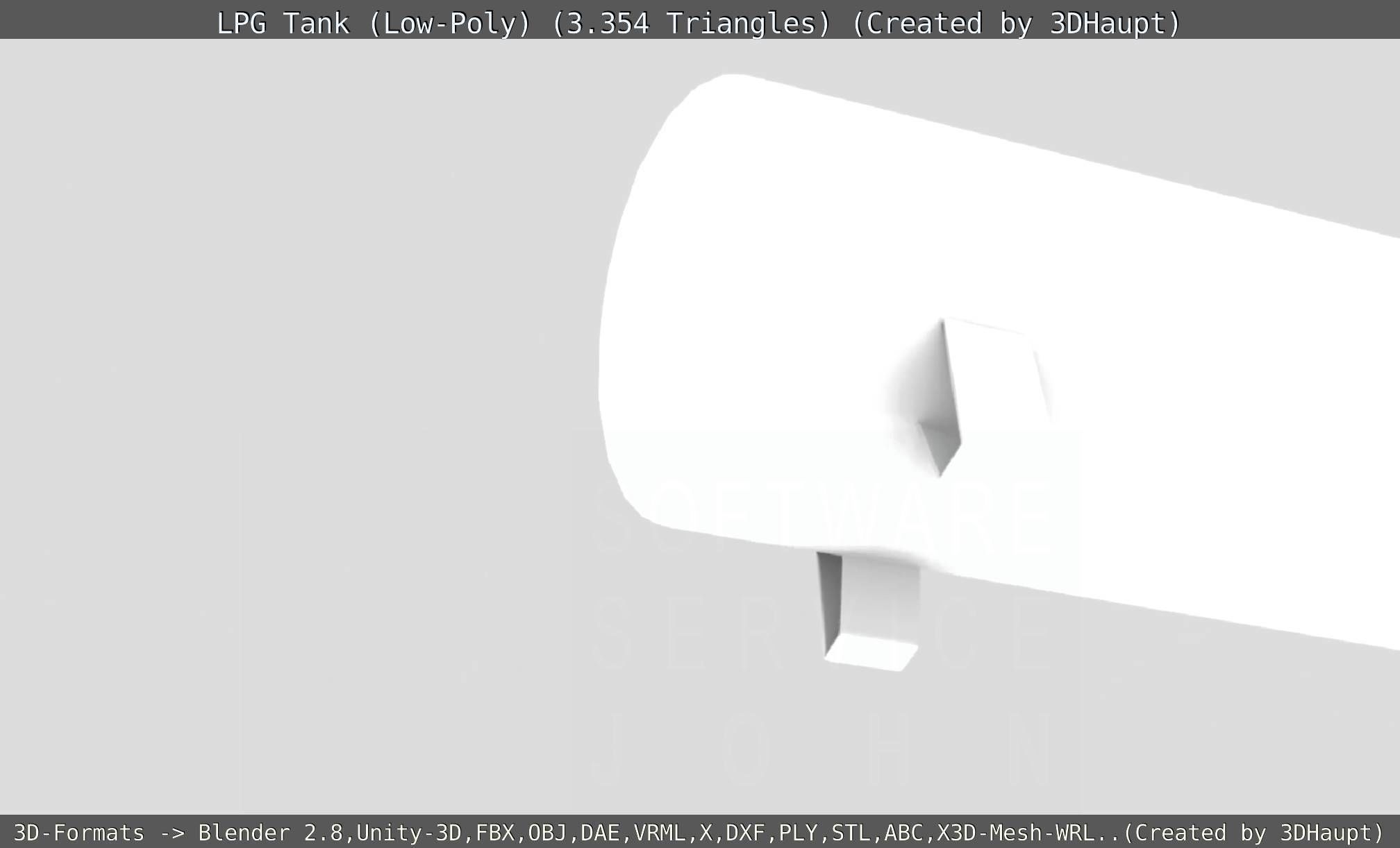 LPG Liquefied Petroleum Gas Tank Low-Poly Low-poly 3D model_136