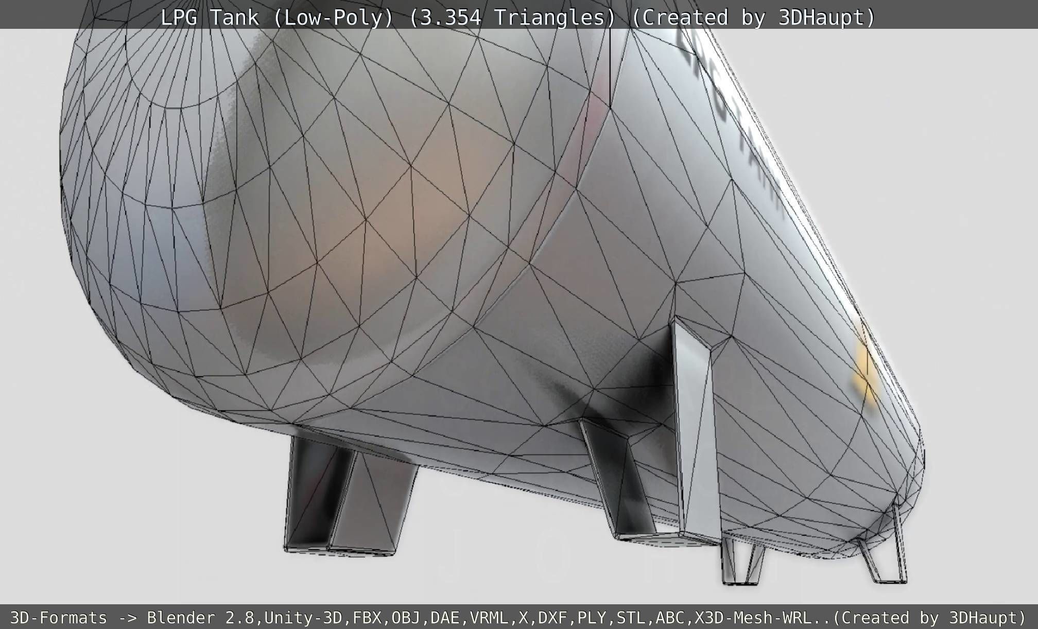 LPG Liquefied Petroleum Gas Tank Low-Poly Low-poly 3D model_80