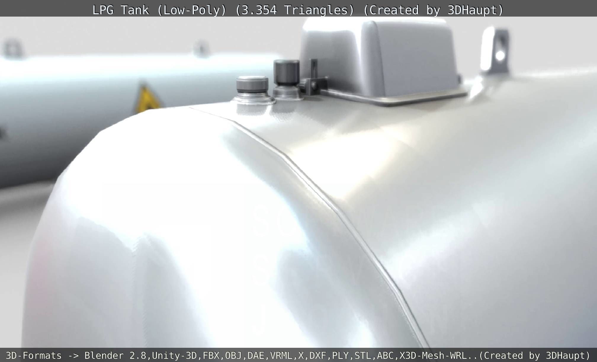 LPG Liquefied Petroleum Gas Tank Low-Poly Low-poly 3D model_77