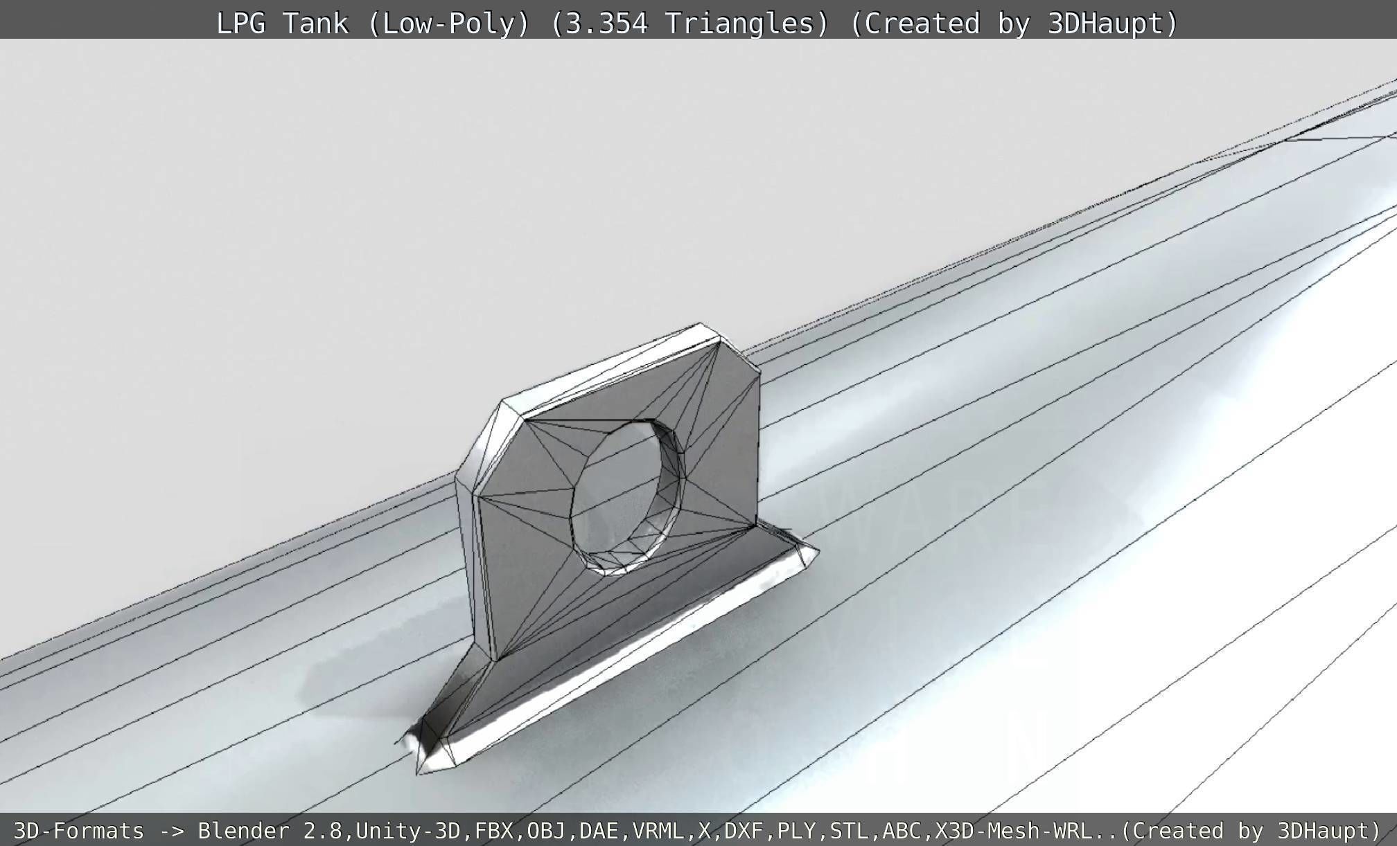 LPG Liquefied Petroleum Gas Tank Low-Poly Low-poly 3D model_59
